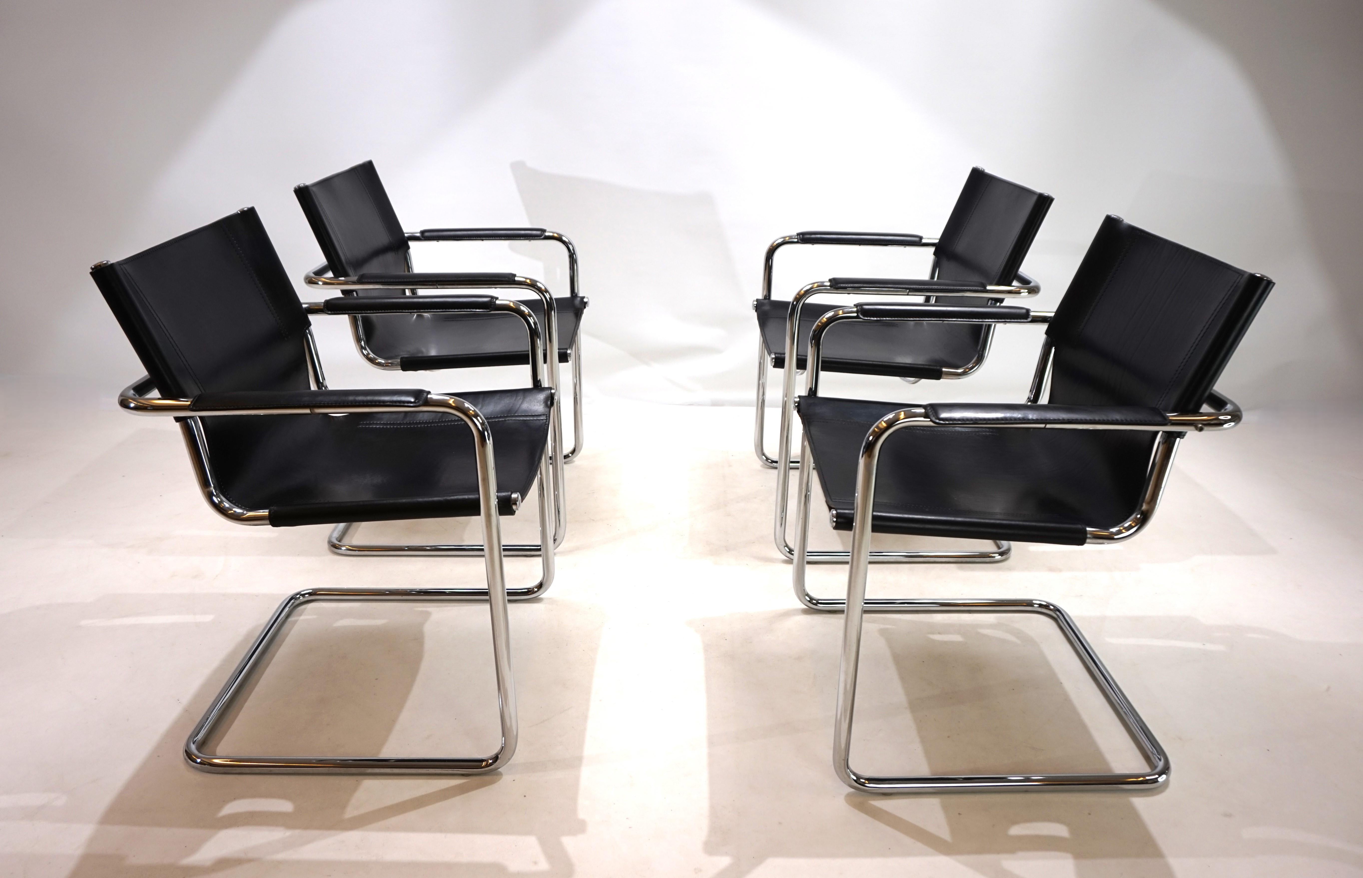 Set of 4 Matteo Grassi MG6 dining chairs by Mart Stam 13