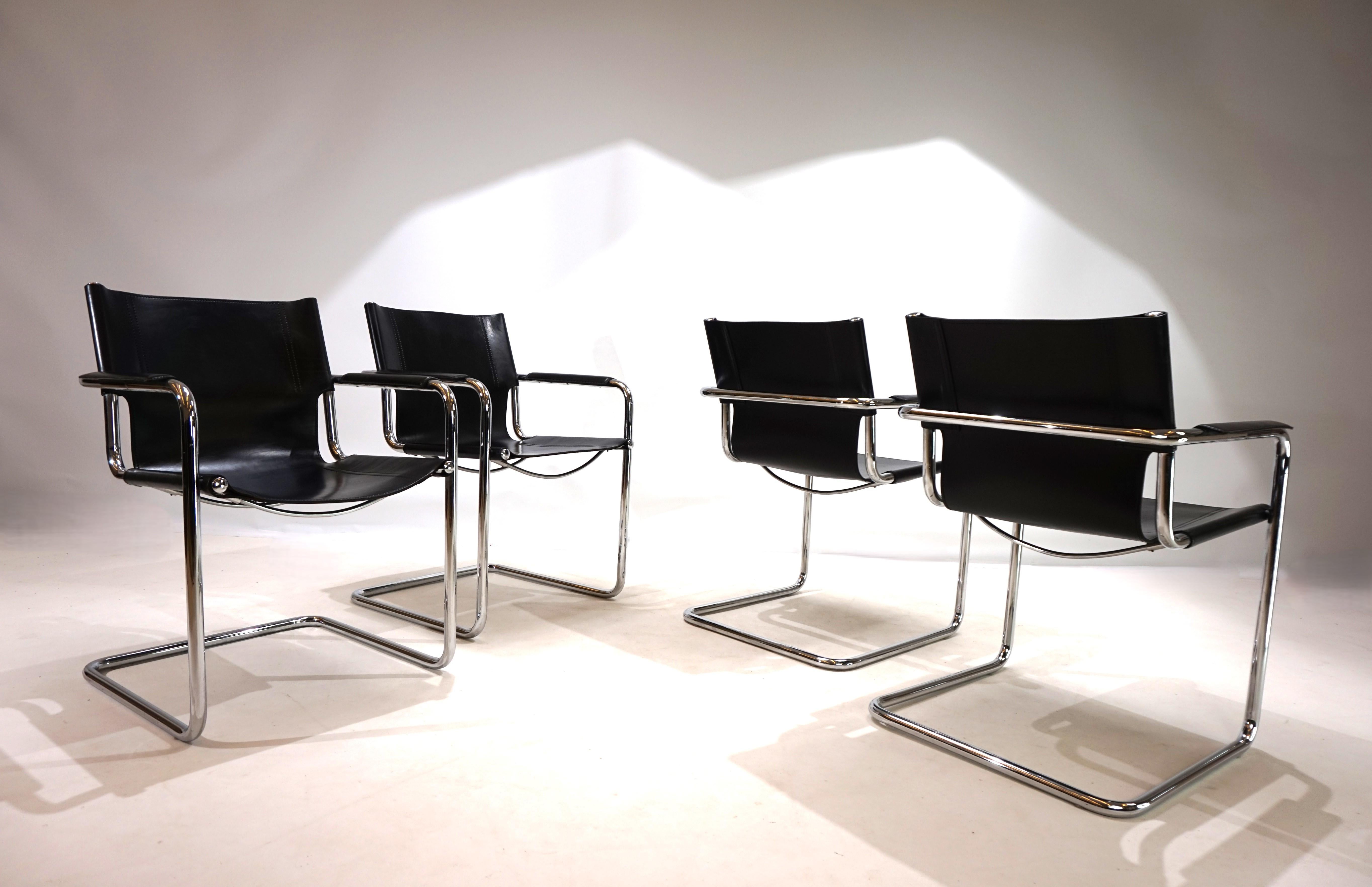 Set of 4 Matteo Grassi MG6 dining chairs by Mart Stam In Good Condition In Ludwigslust, DE