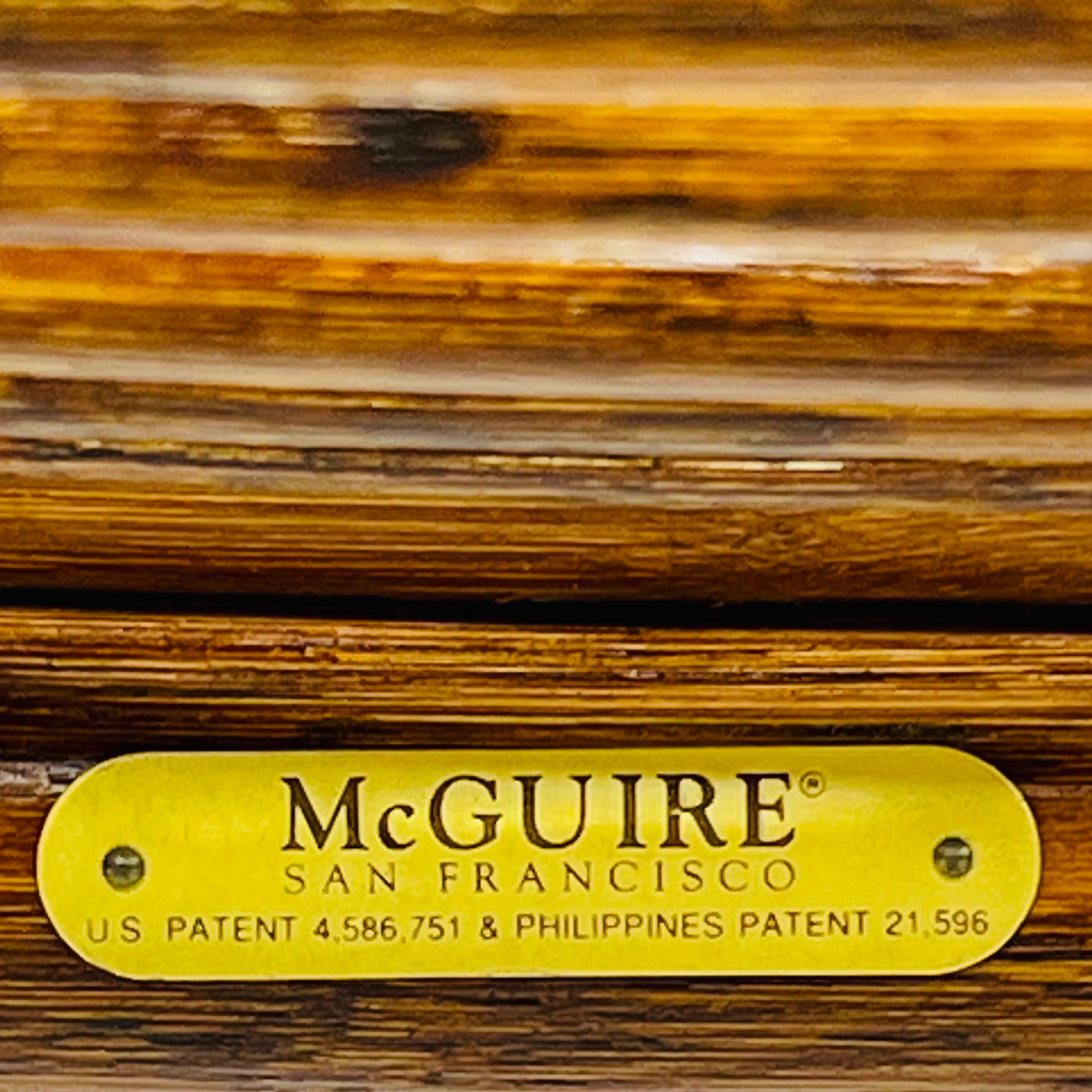Set di 4 sedie da pranzo in rattan ritorto McGuire in vendita 3