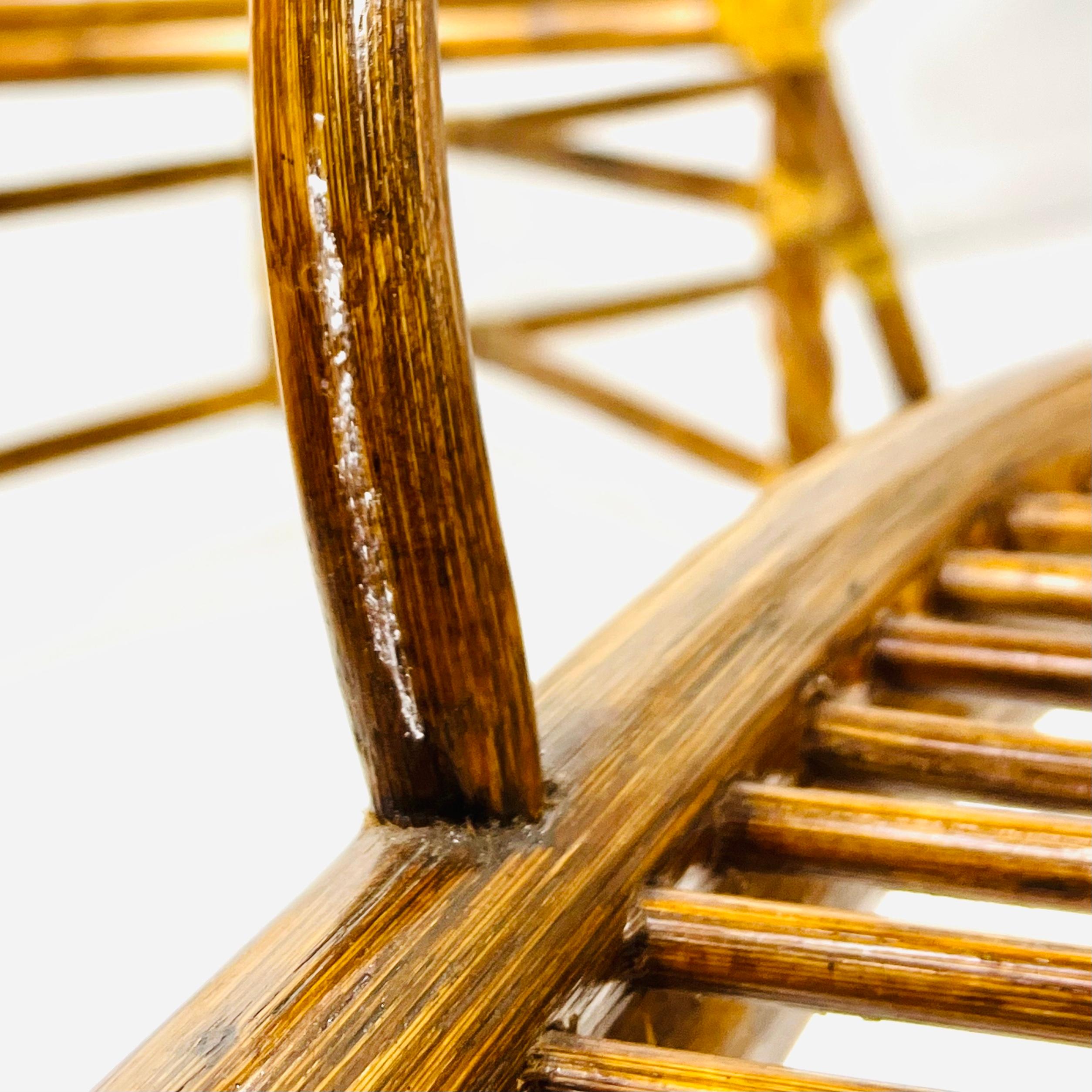 Set di 4 sedie da pranzo in rattan ritorto McGuire in vendita 4