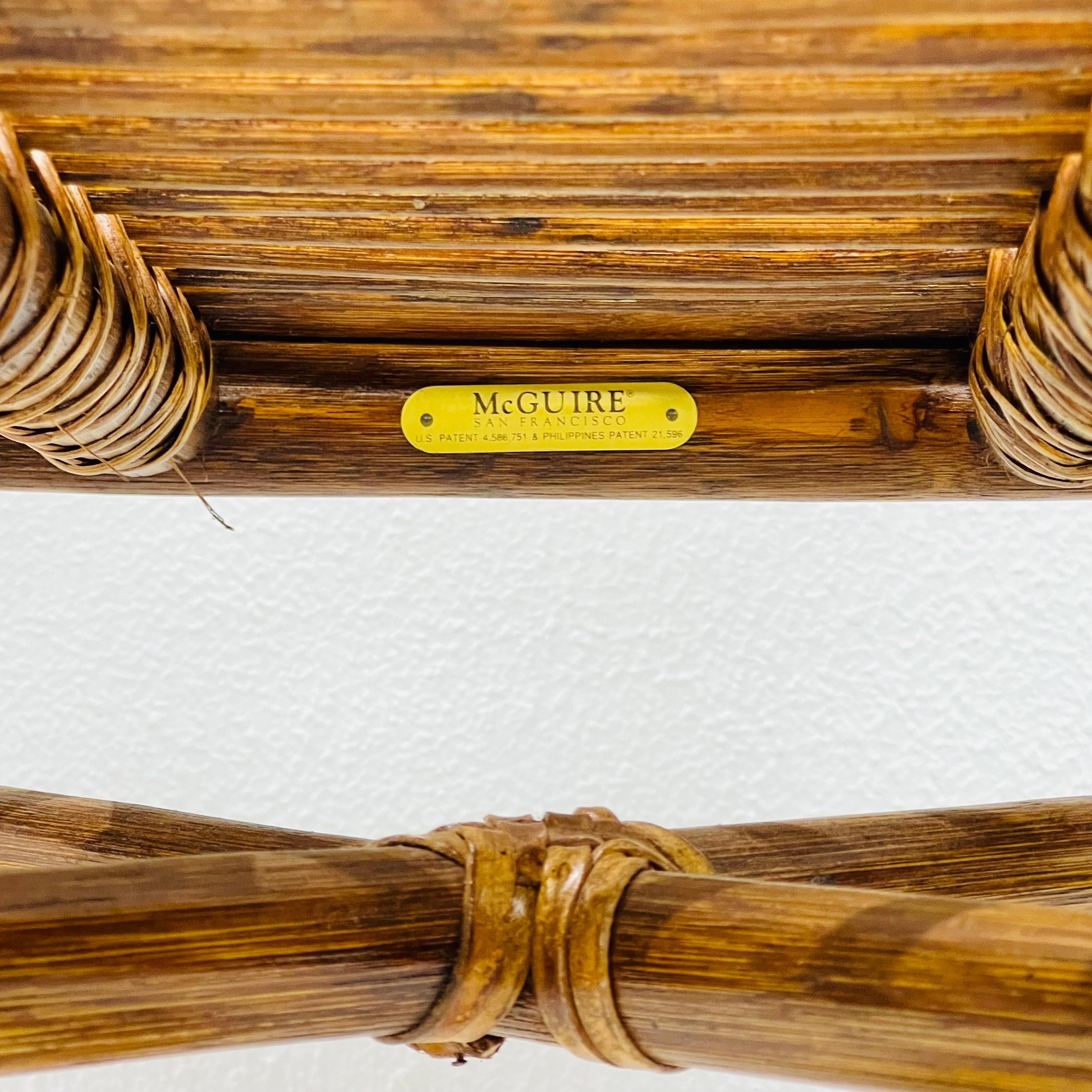 Set di 4 sedie da pranzo in rattan ritorto McGuire in vendita 10