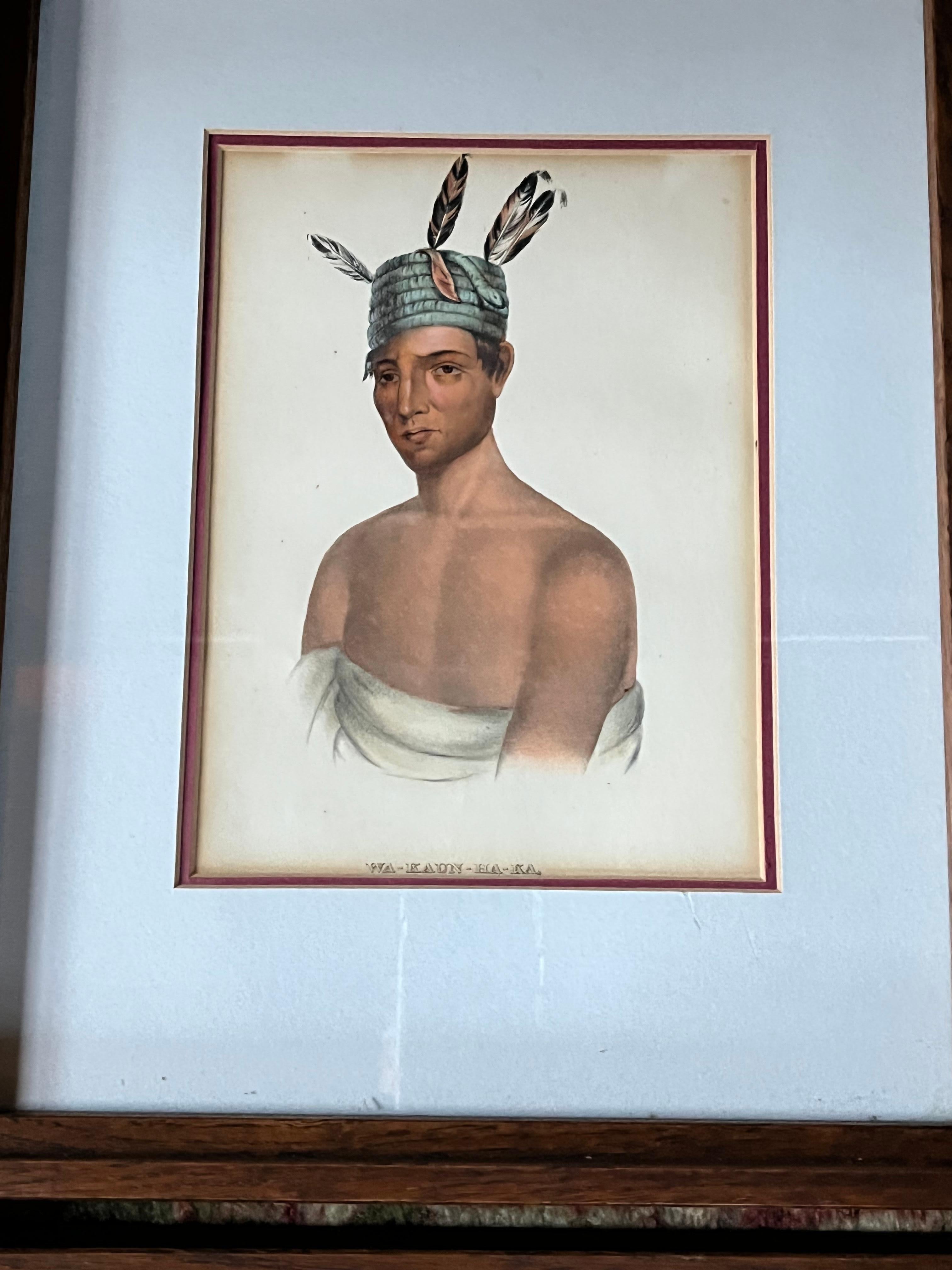 Set of 4 McKenney and Hall Native American Lithographs 4