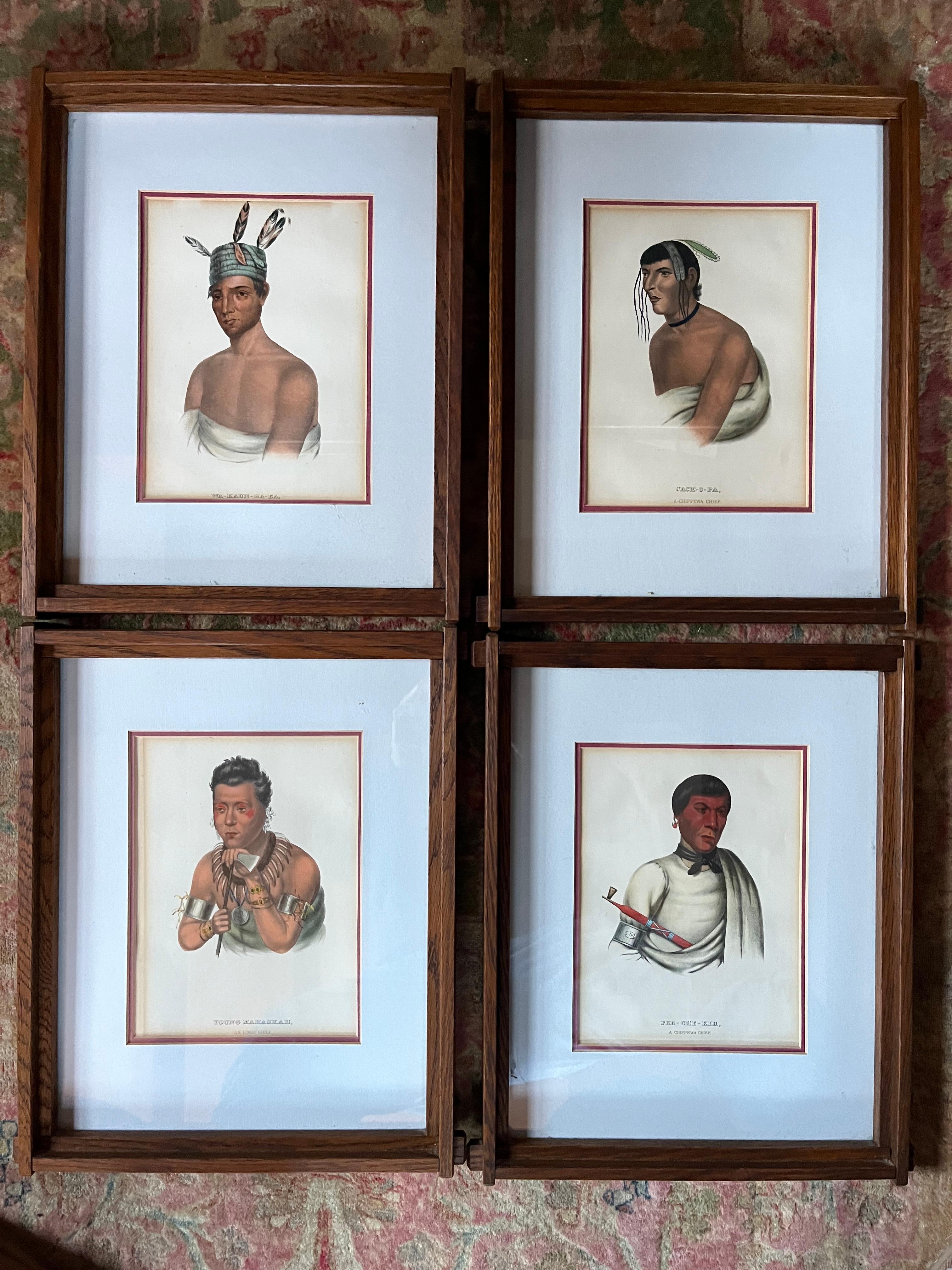 Set of 4 McKenney and Hall Native American Lithographs 5