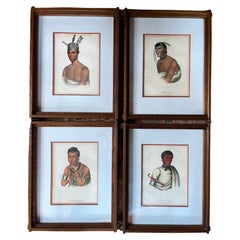 Set of 4 McKenney and Hall Native American Lithographs