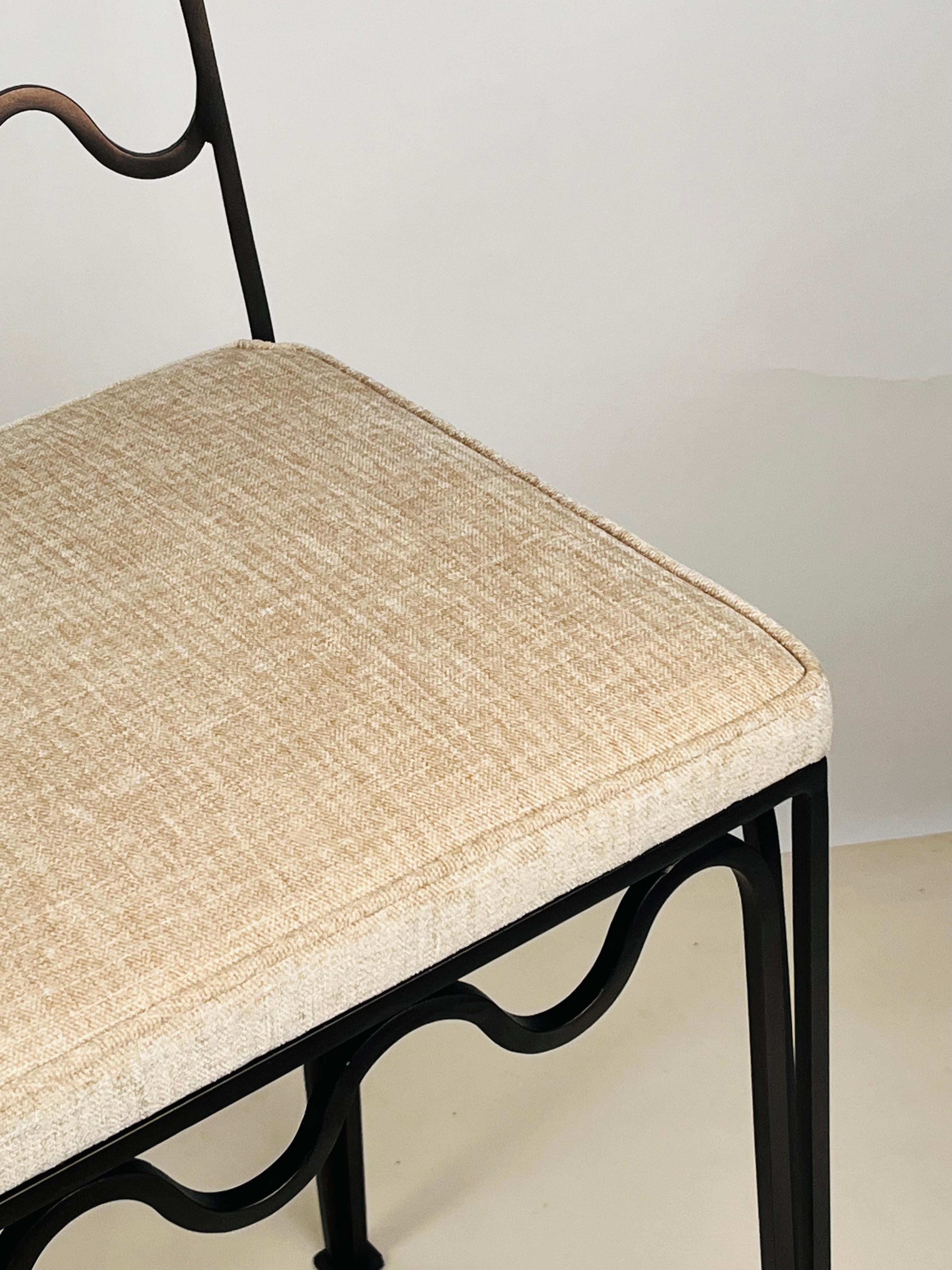 Contemporary Set of 4 'Méandre' Counter Stools by Design Frères, in COM For Sale