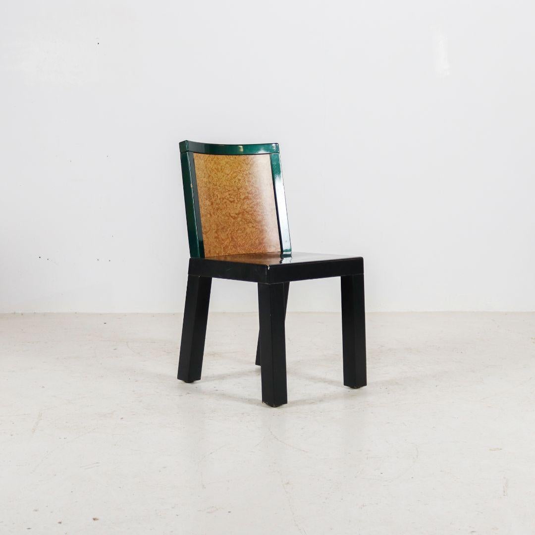 Late 20th Century Set of 4 Memphis Donau Dining Chairs by Ettore Sottsass for Leitner, 1980s