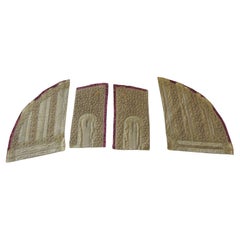 Set of '4' Metallic Threads Gold Embroidered Fragments