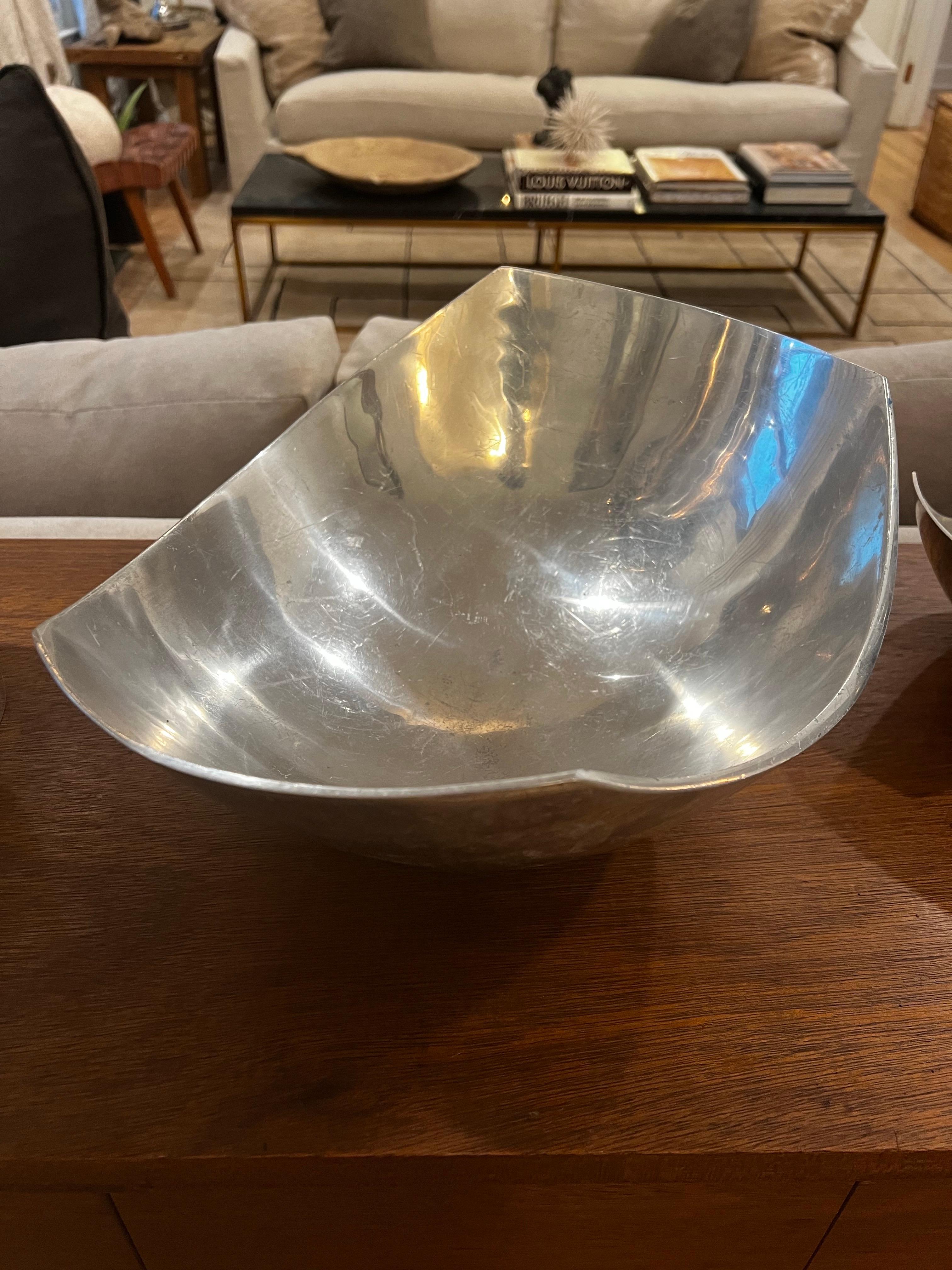 Polished Set of 4 Michael Lax  for Metaal Sculptural Serving Bowls - Aluminum For Sale
