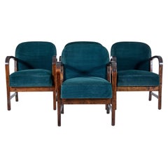 Set of 4 mid 20th century Finnish Birch Armchairs by Oy Stockmann AB