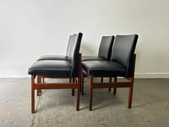 Set of 4 Mid-Century 1960s solid teak dining chairs by Peter Hayward for Vanson