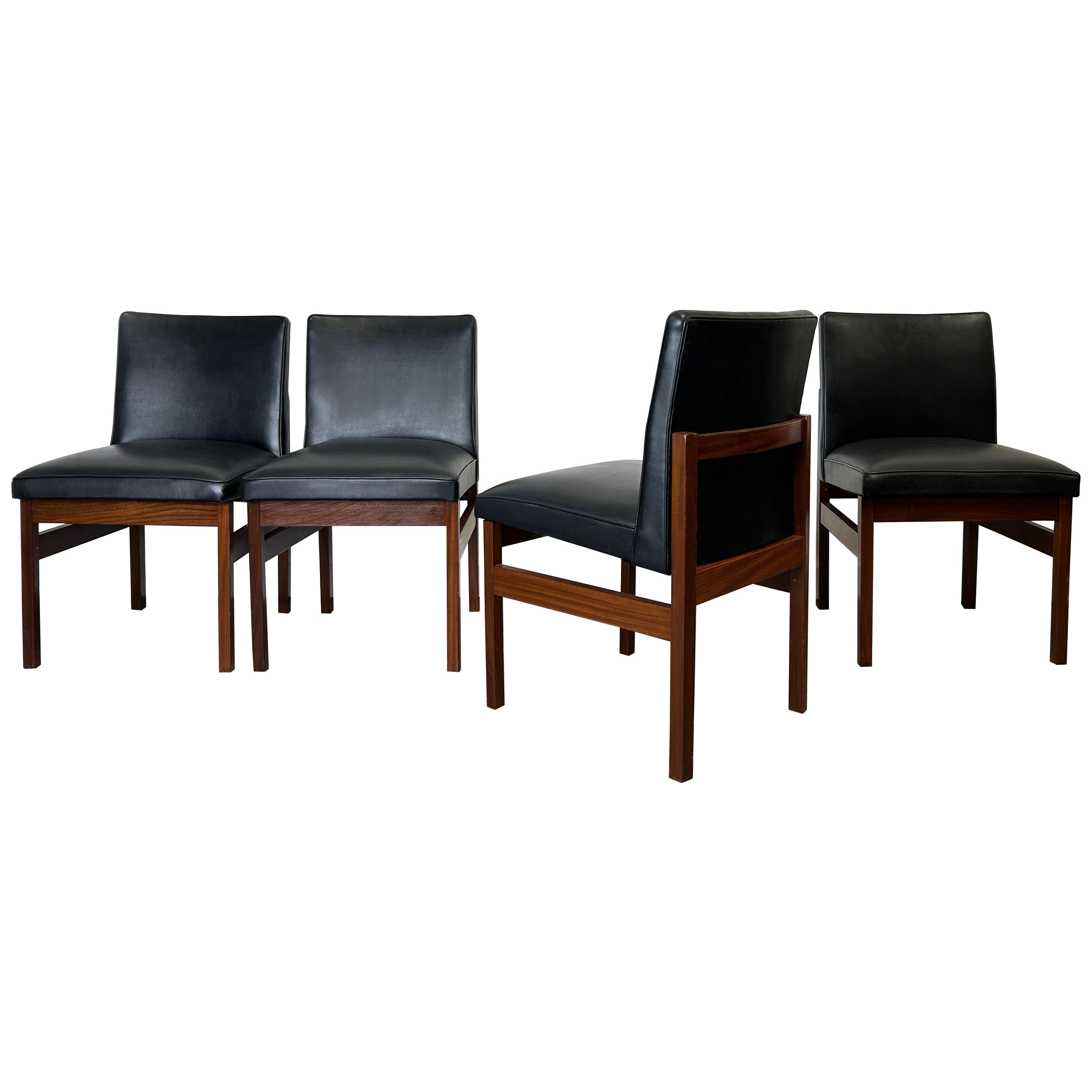 Set of 4 Mid-Century 1960s solid teak dining chairs by Peter Hayward for Vanson
