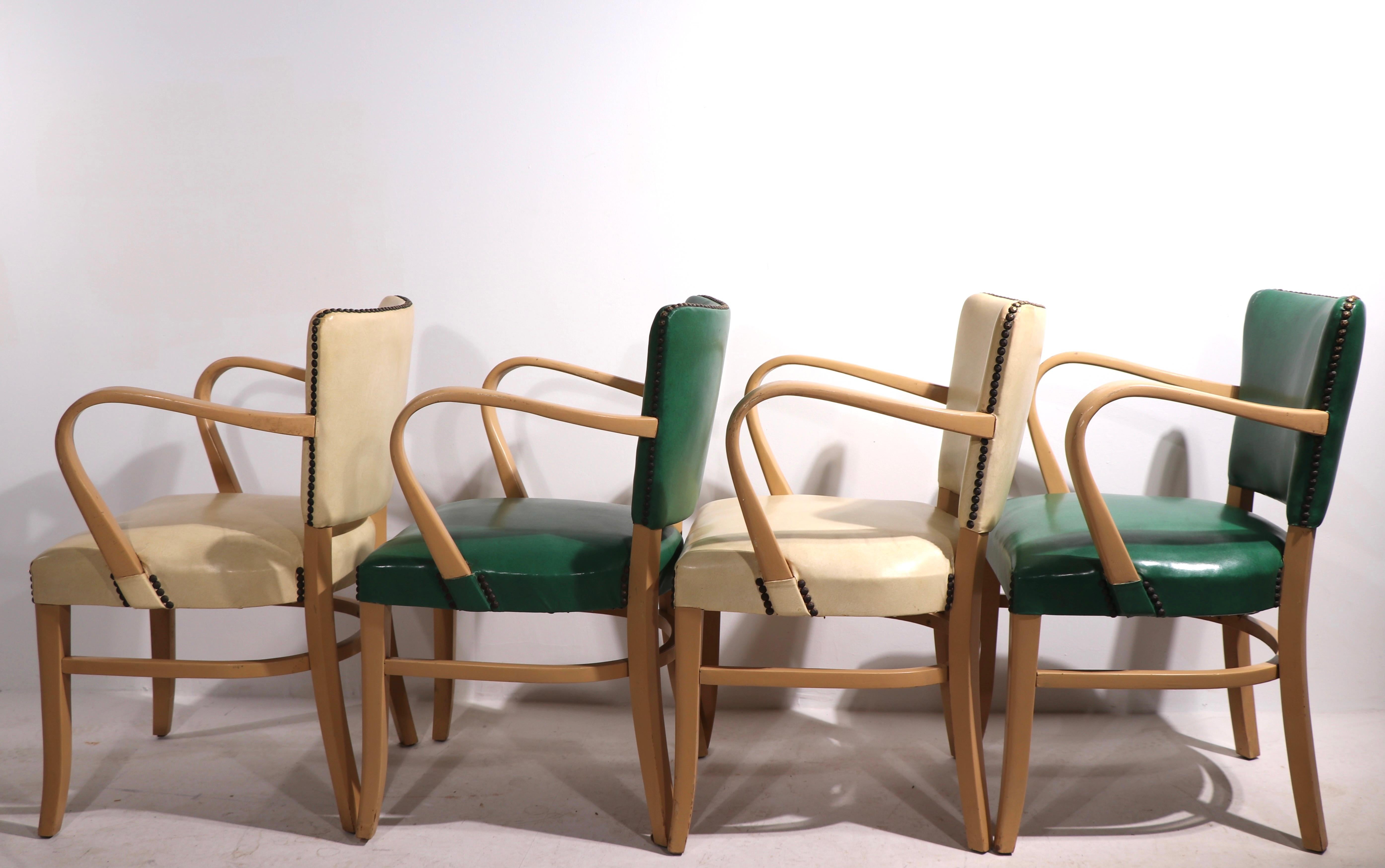 American Set of 4 Mid Century Bentwood Armchairs Made in Yugoslavia after Thonet
