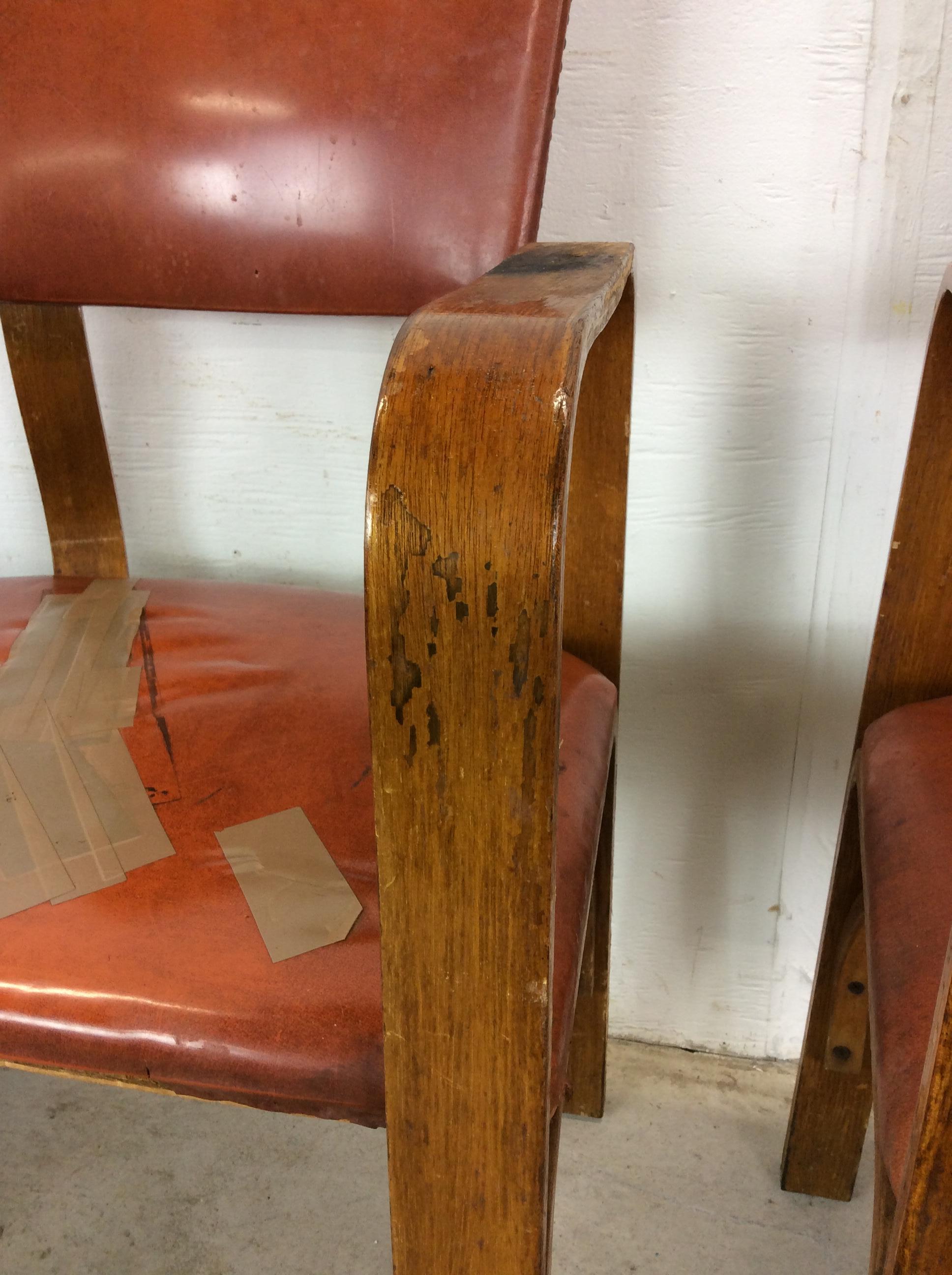 Set di 4 sedie da pranzo in legno di bengala della metà del secolo scorso, in stile Thonet in vendita 3