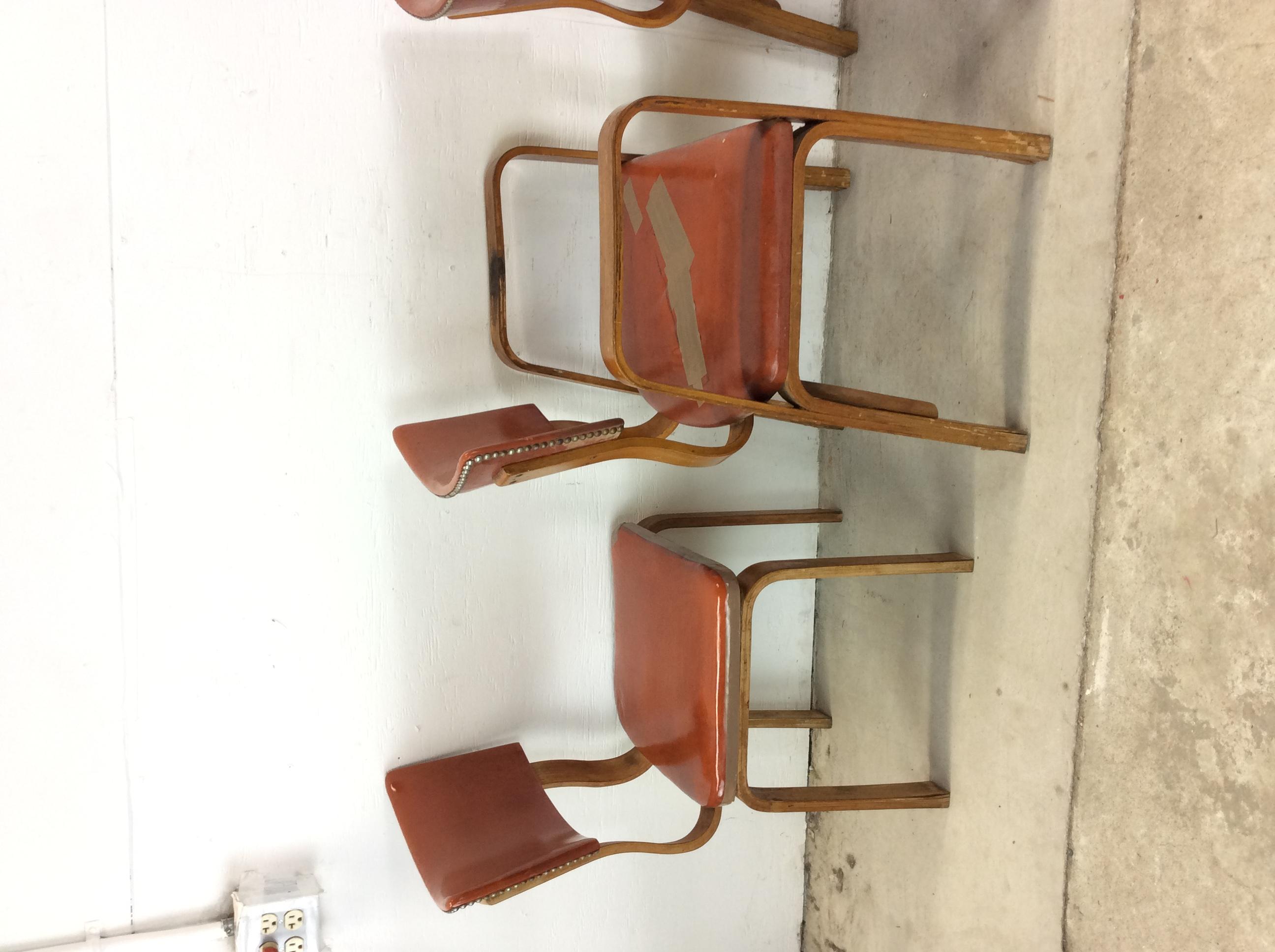 Set di 4 sedie da pranzo in legno di bengala della metà del secolo scorso, in stile Thonet in vendita 4