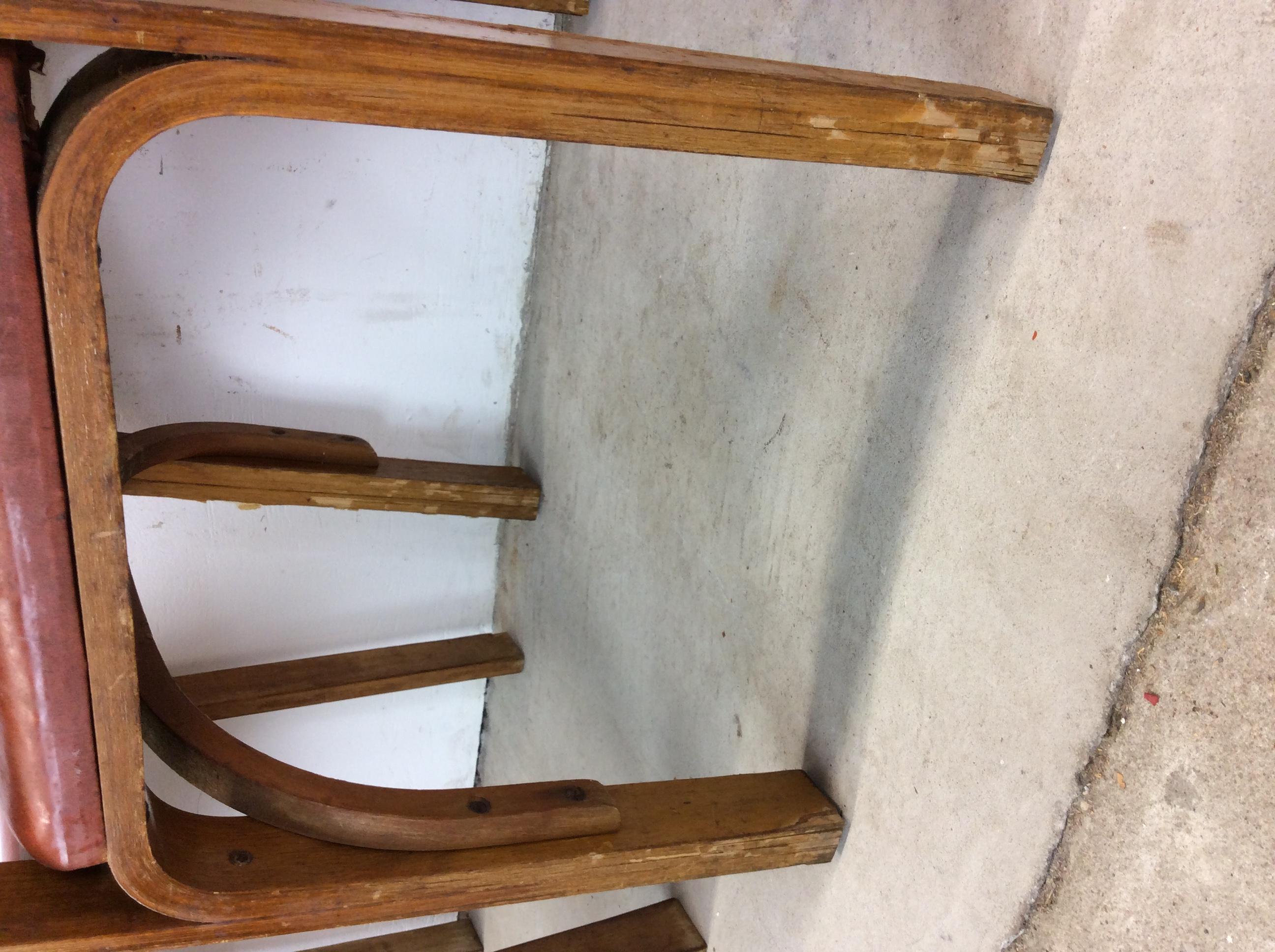 Set di 4 sedie da pranzo in legno di bengala della metà del secolo scorso, in stile Thonet in vendita 7