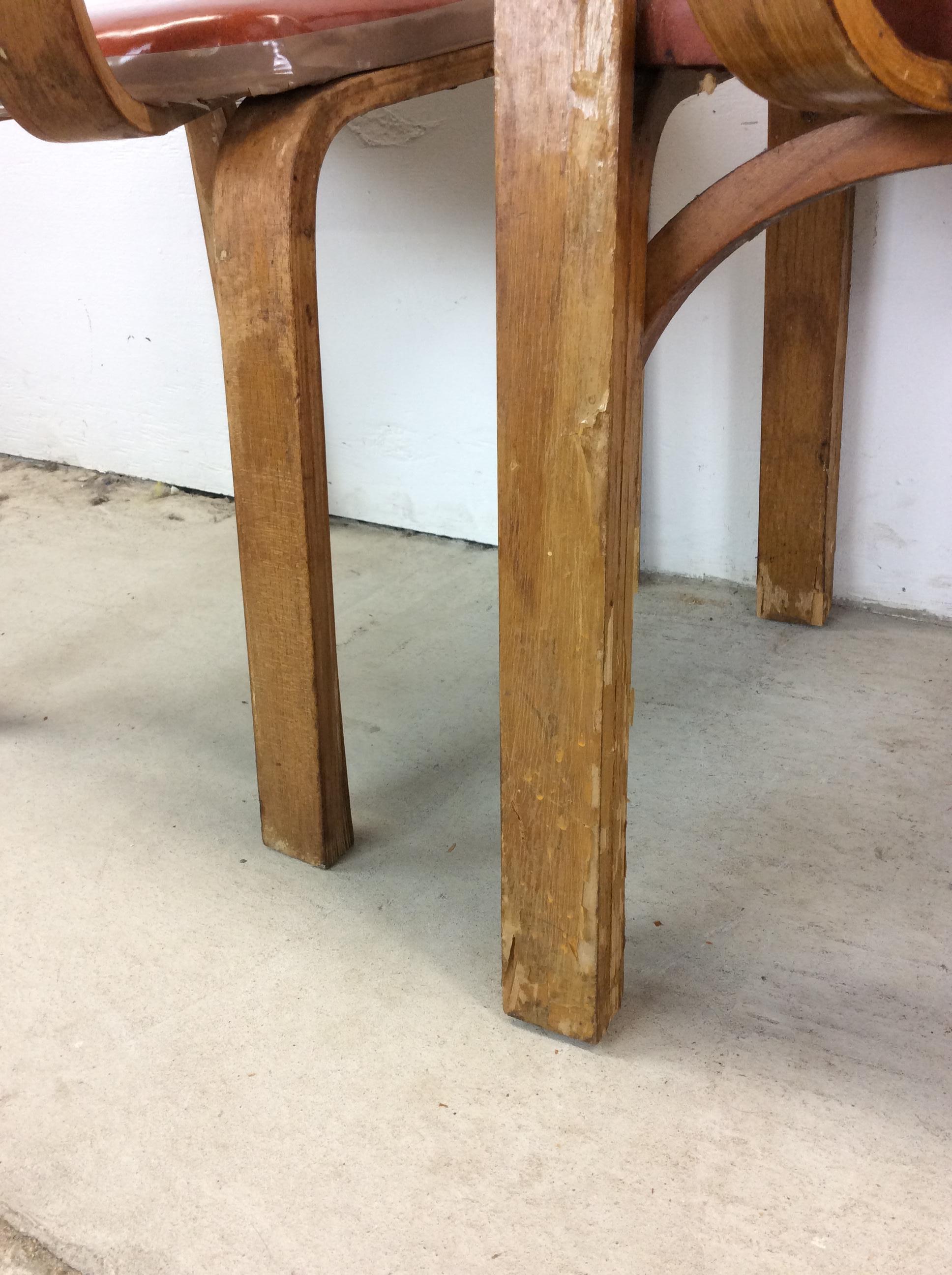 Set di 4 sedie da pranzo in legno di bengala della metà del secolo scorso, in stile Thonet in vendita 12