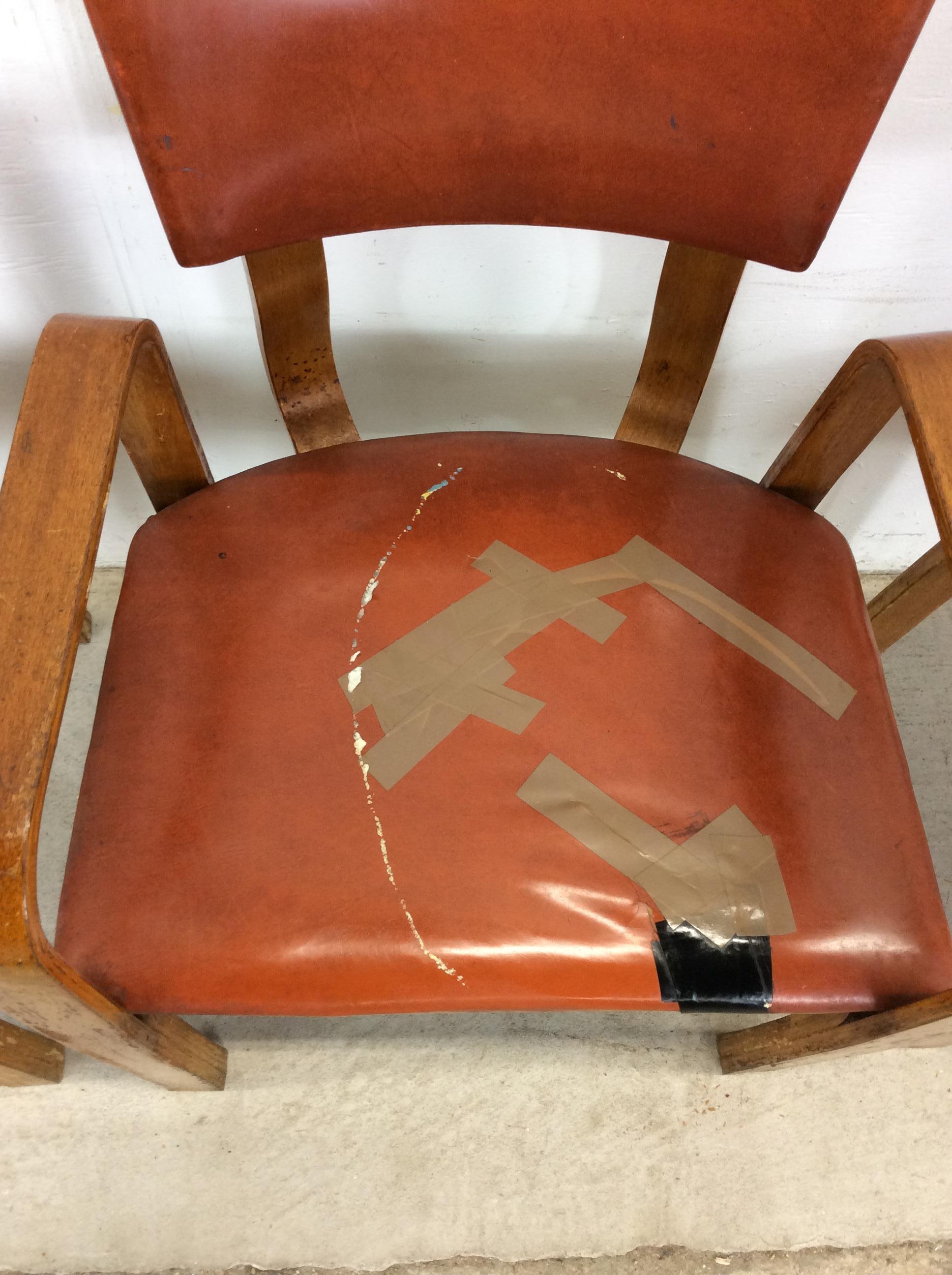 Tappezzeria Set di 4 sedie da pranzo in legno di bengala della metà del secolo scorso, in stile Thonet in vendita