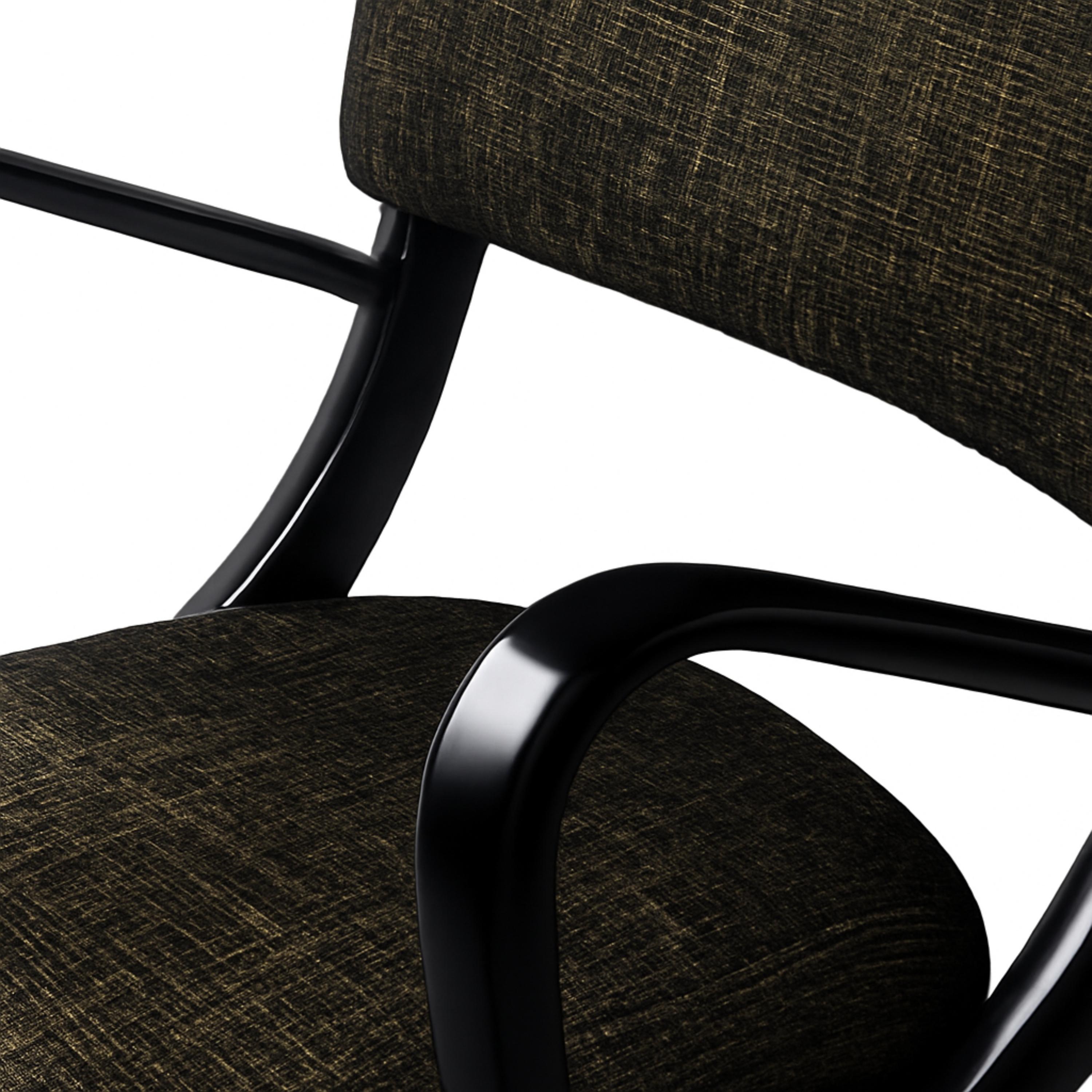 4er-Set Mid Century Schwarzer Lack  Sessel, 1952–1960, Dänemark, Dänemark im Angebot 4