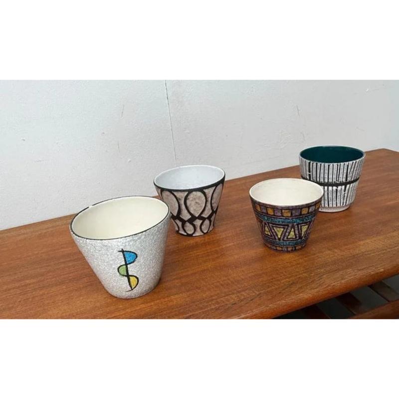 Set di 4 fioriere in ceramica di metà secolo, anni '60 in vendita 1