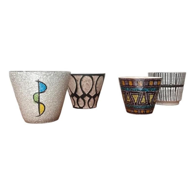 Set of 4 Mid-Century Ceramic Planters, 1960s