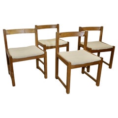Set di 4 sedie da pranzo a cubo danesi del Medioevo
