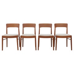 Ensemble de 4 chaises à manger danoises du milieu du siècle dernier par Kai Kristiansen pour K.S. Mobler