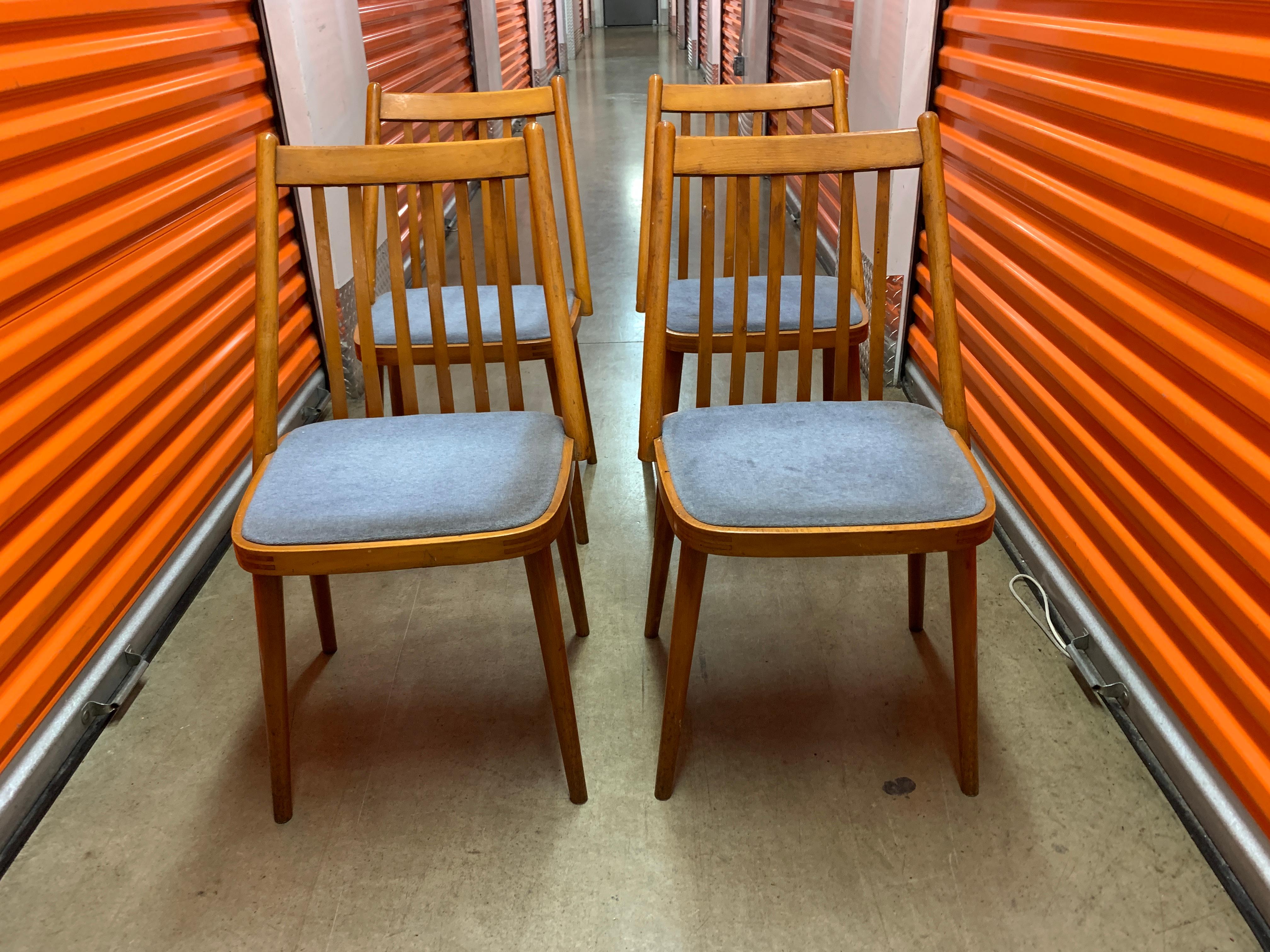 Set of 4 Midcentury Danish Dining Chairs In Good Condition For Sale In Los Angeles, CA