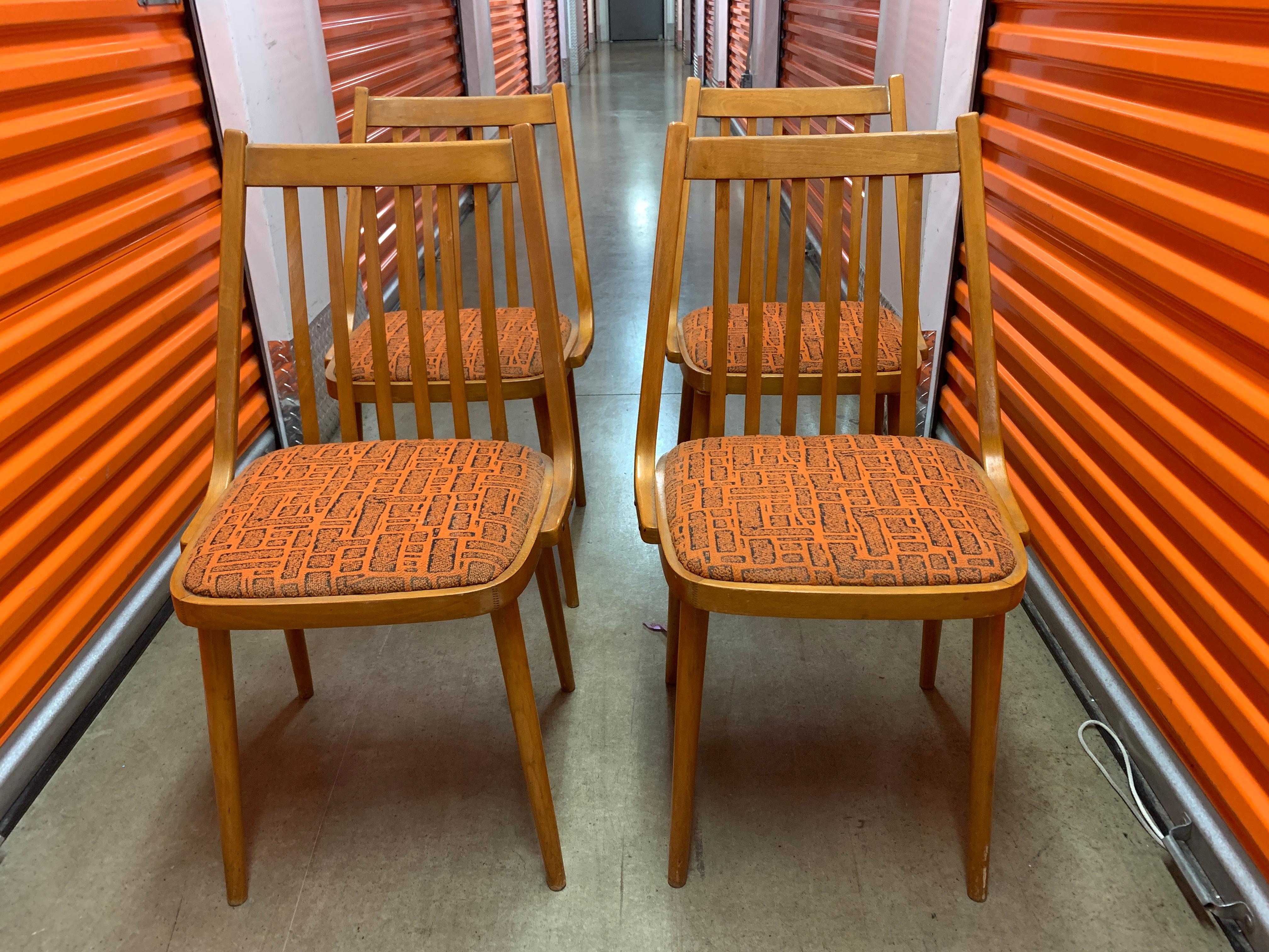 Art Deco Set of 4 Midcentury Danish Dining Chairs For Sale
