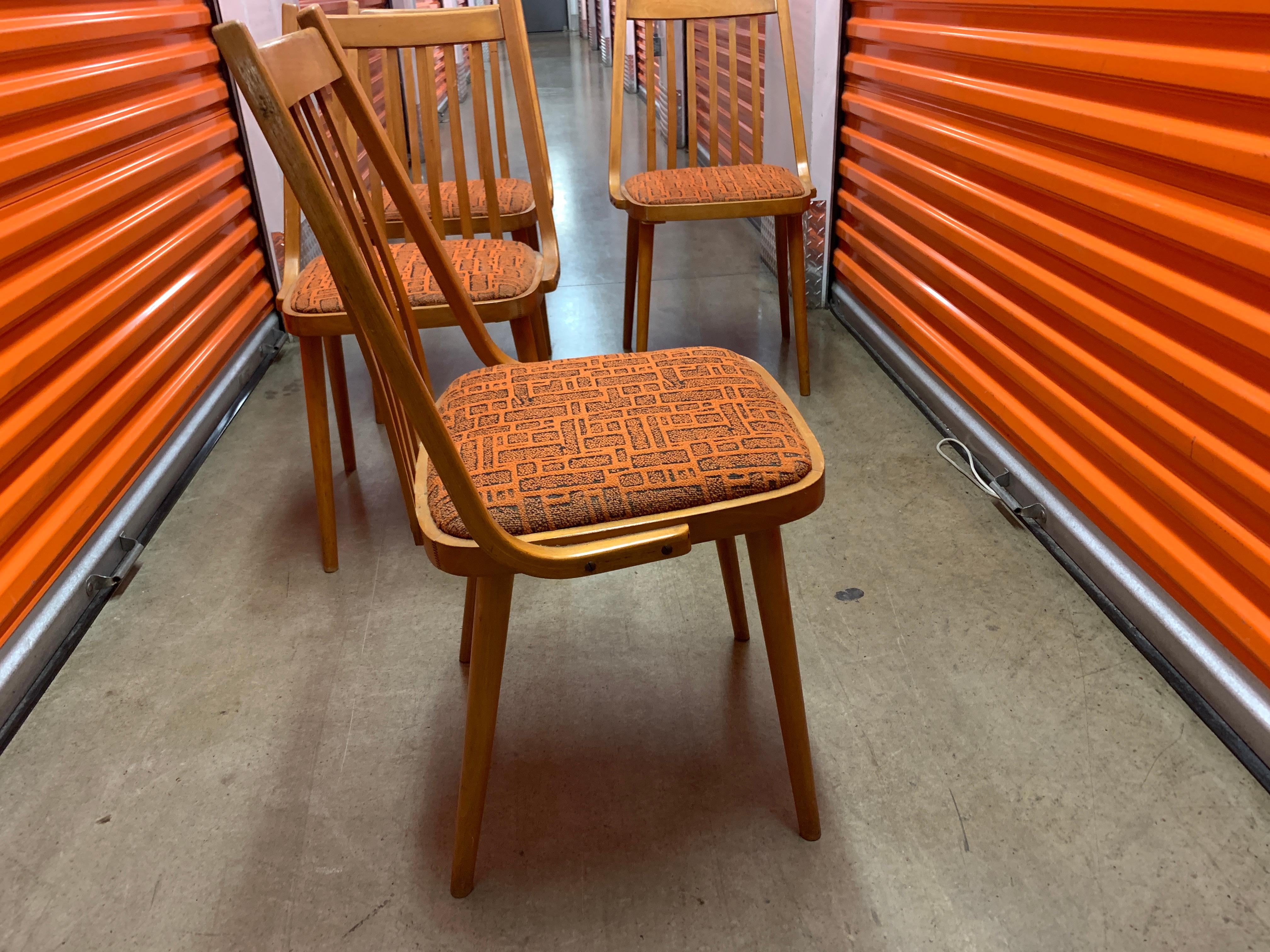 Set of 4 Midcentury Danish Dining Chairs In Good Condition For Sale In Los Angeles, CA