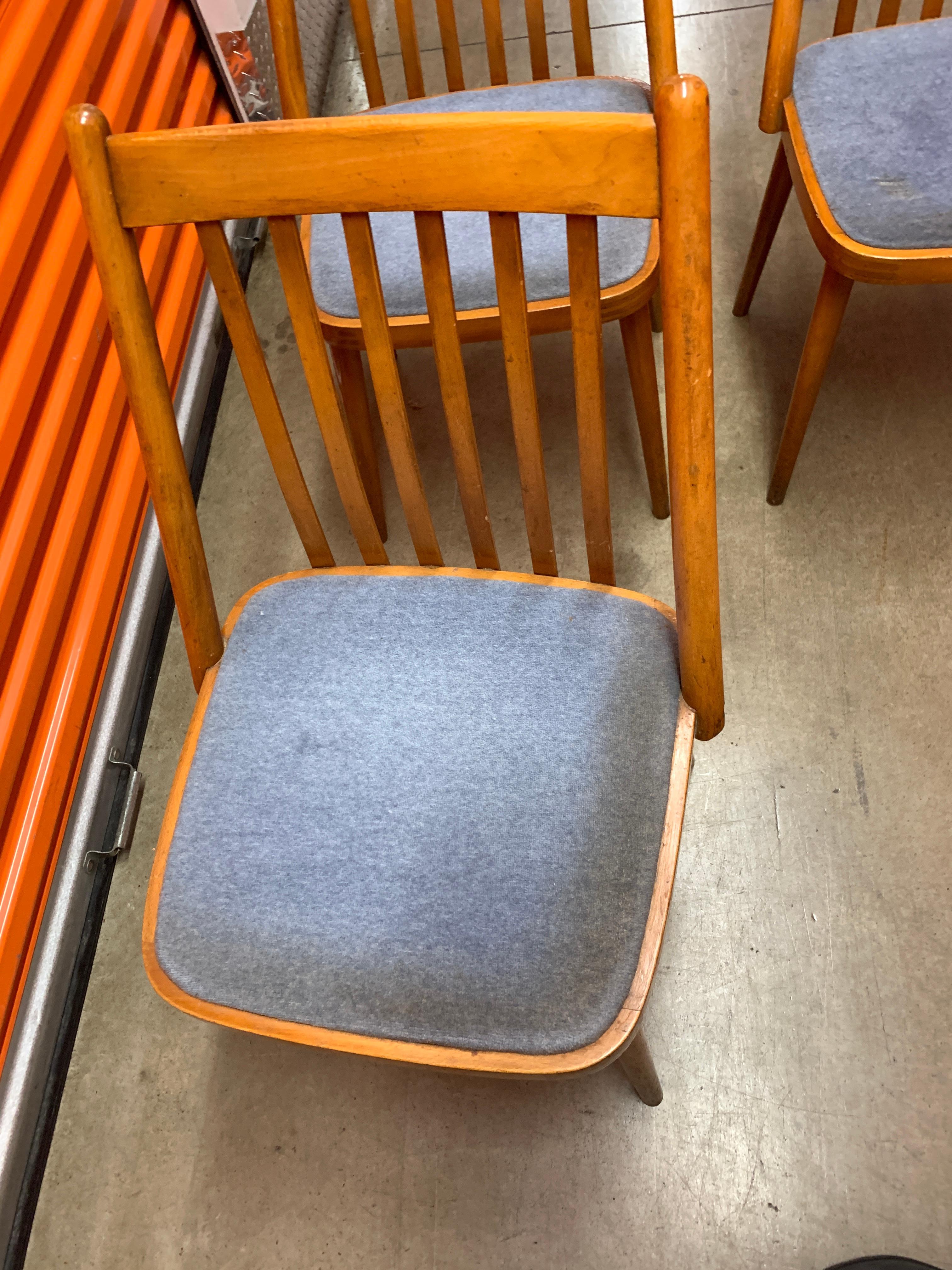Art Deco Set of 4 Midcentury Danish Dining Chairs For Sale