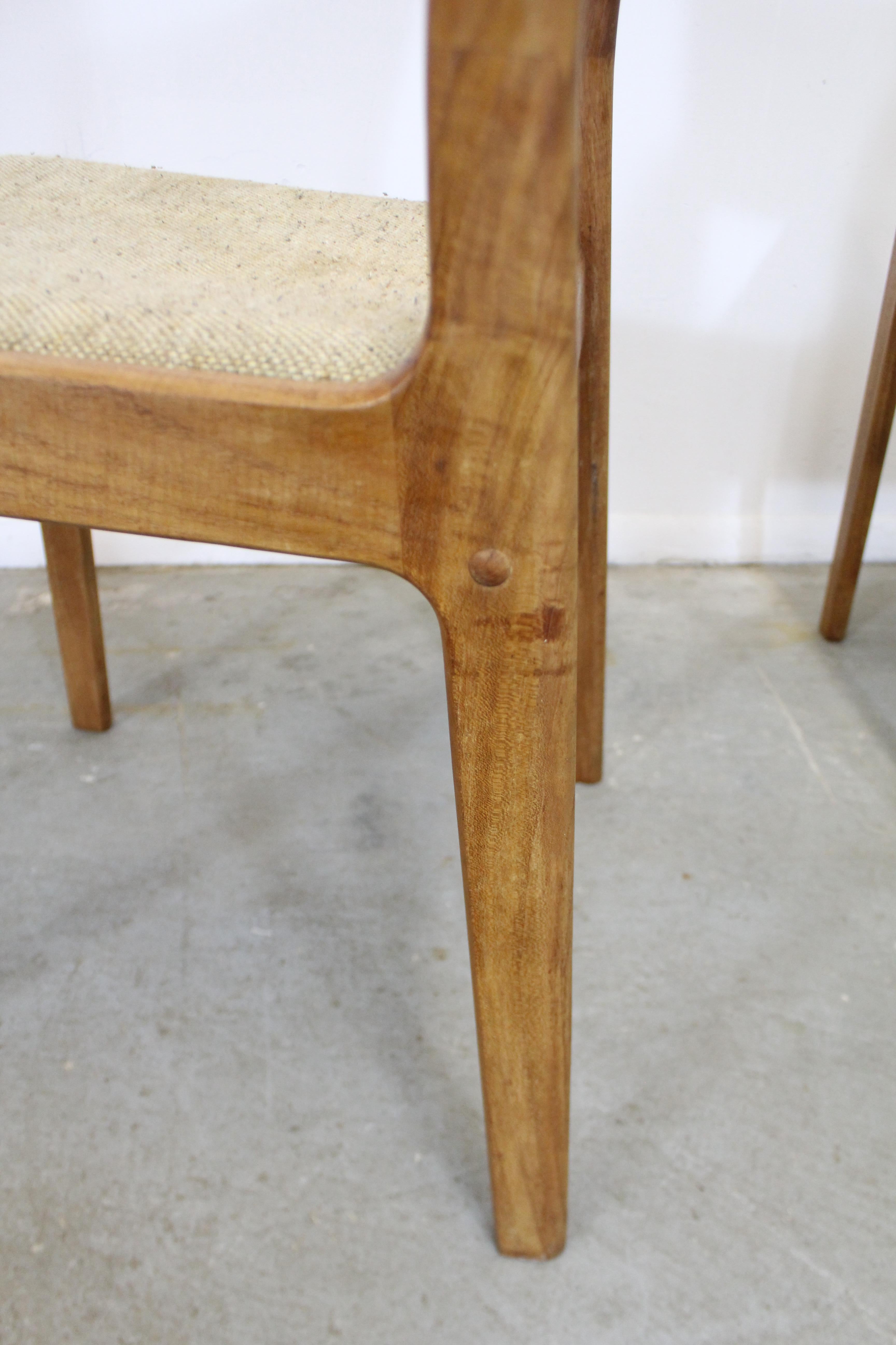 Set of 4 Mid-Century Danish Modern D-Scan Teak Side Dining Chairs 1