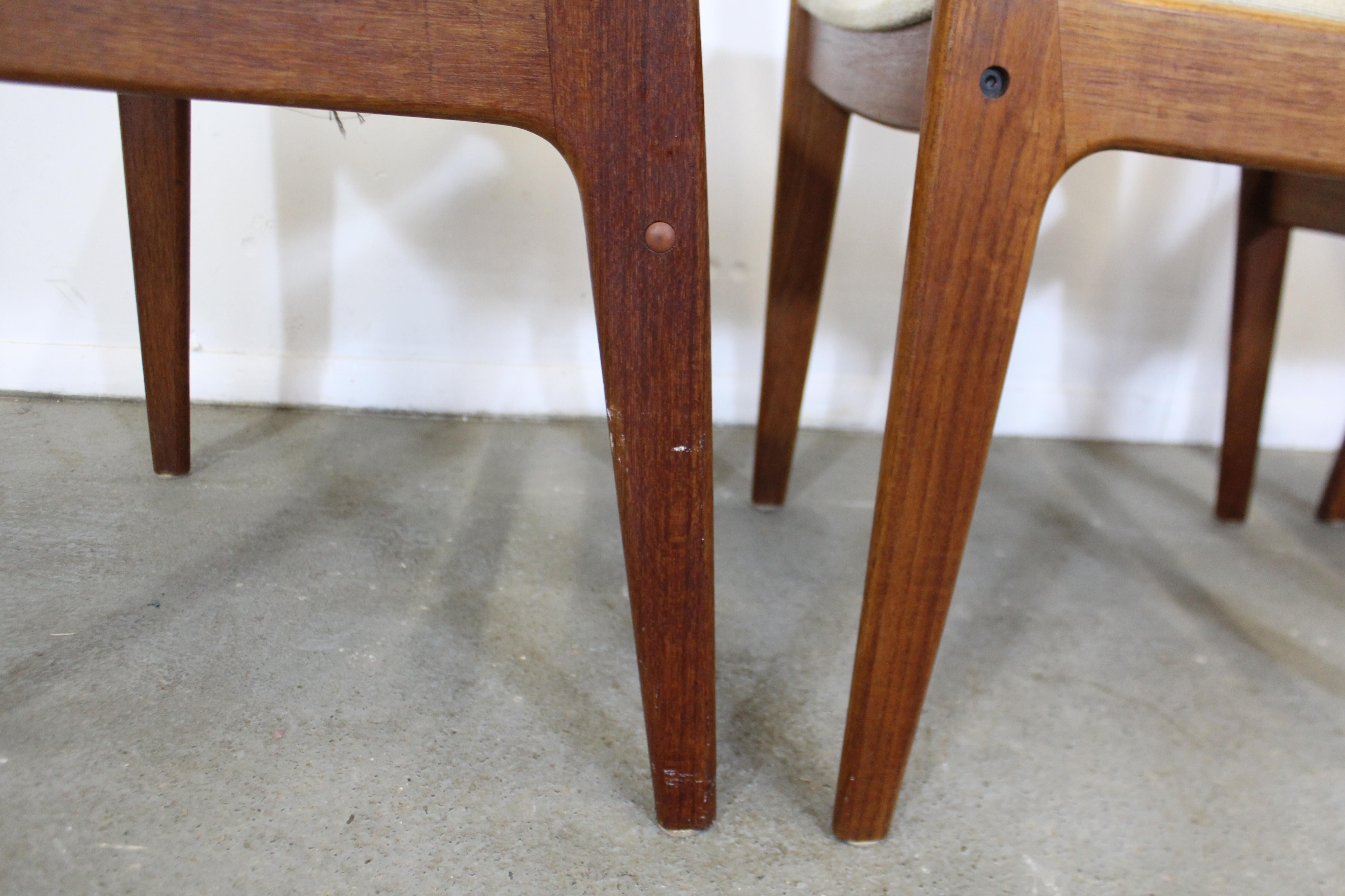 Set of 4 Midcentury Danish Modern Teak Dining Chairs 2