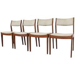 Set of 4 Midcentury Danish Modern Teak Dining Chairs