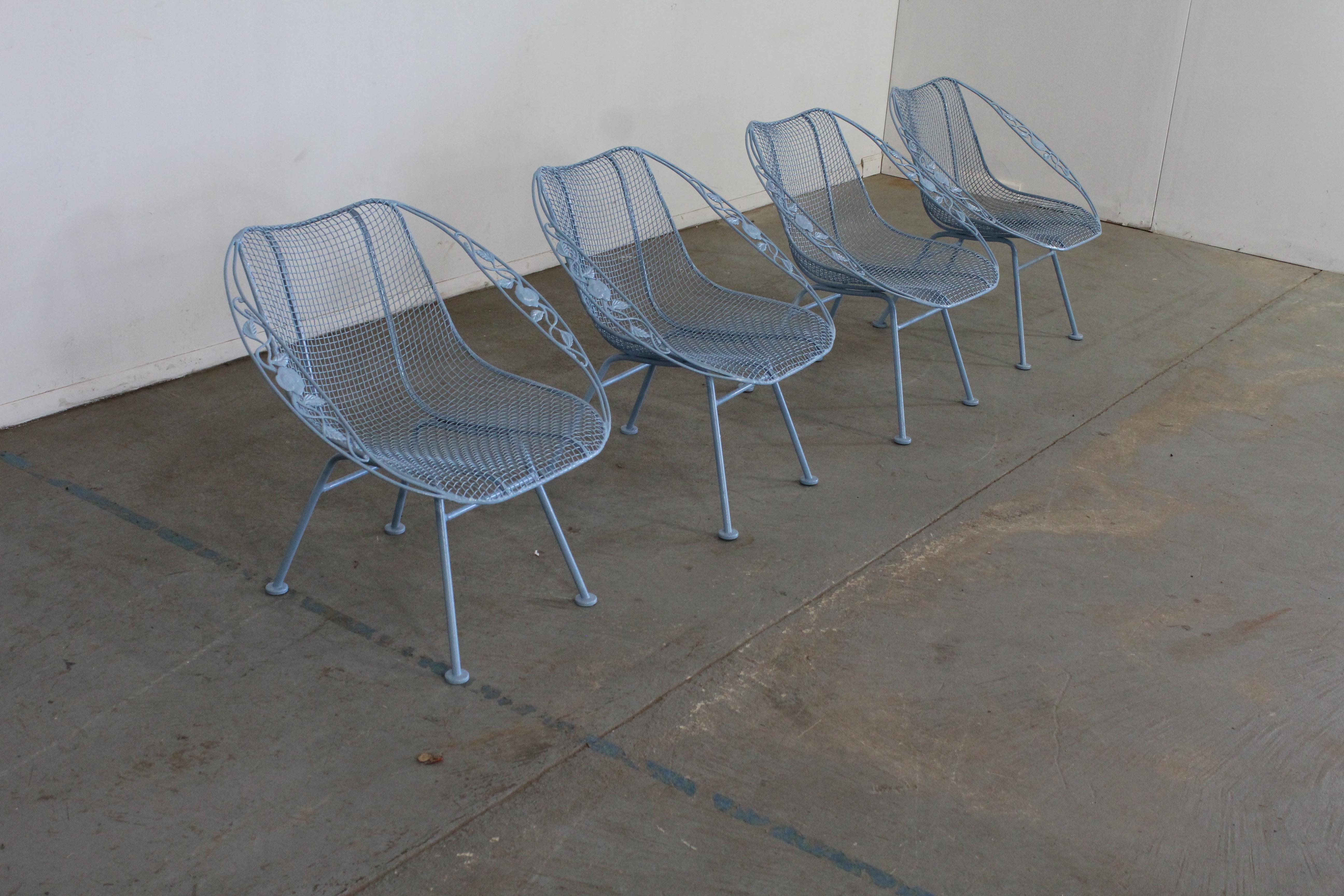 Set of 4 Mid-Century Modern Woodard Sculptura Outdoor Satellite Lounge Chairs 3