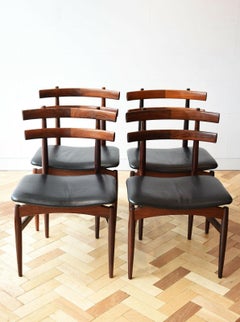 Set of 4 Mid Century Danish Poul Hundevad Model 30 Rosewood Dining Chairs