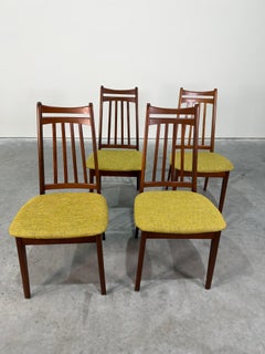 Set of 4 Mid Century Danish Style Elliots of Newbury UK Wood Dining Chairs