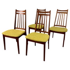 Set of 4 Mid Century Danish Style Elliots of Newbury UK Wood Dining Chairs
