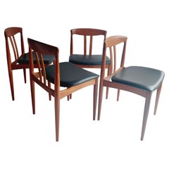 Set of 4 mid century Danish Teak dining chairs by Baastrup, 1960s