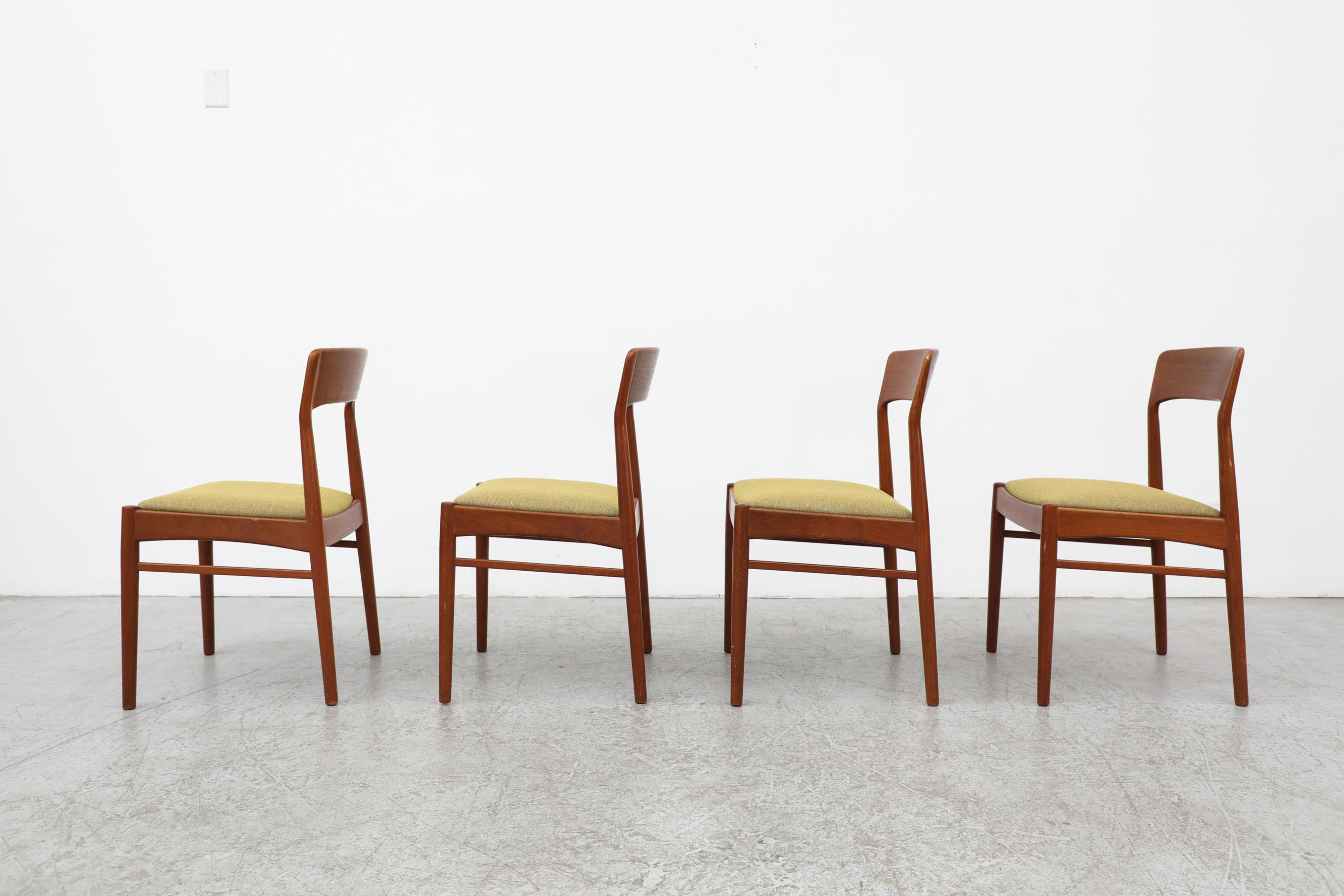Set of 4 Mid-Century Danish Teak Dining Chairs by Kai Kristiansen In Good Condition In Los Angeles, CA