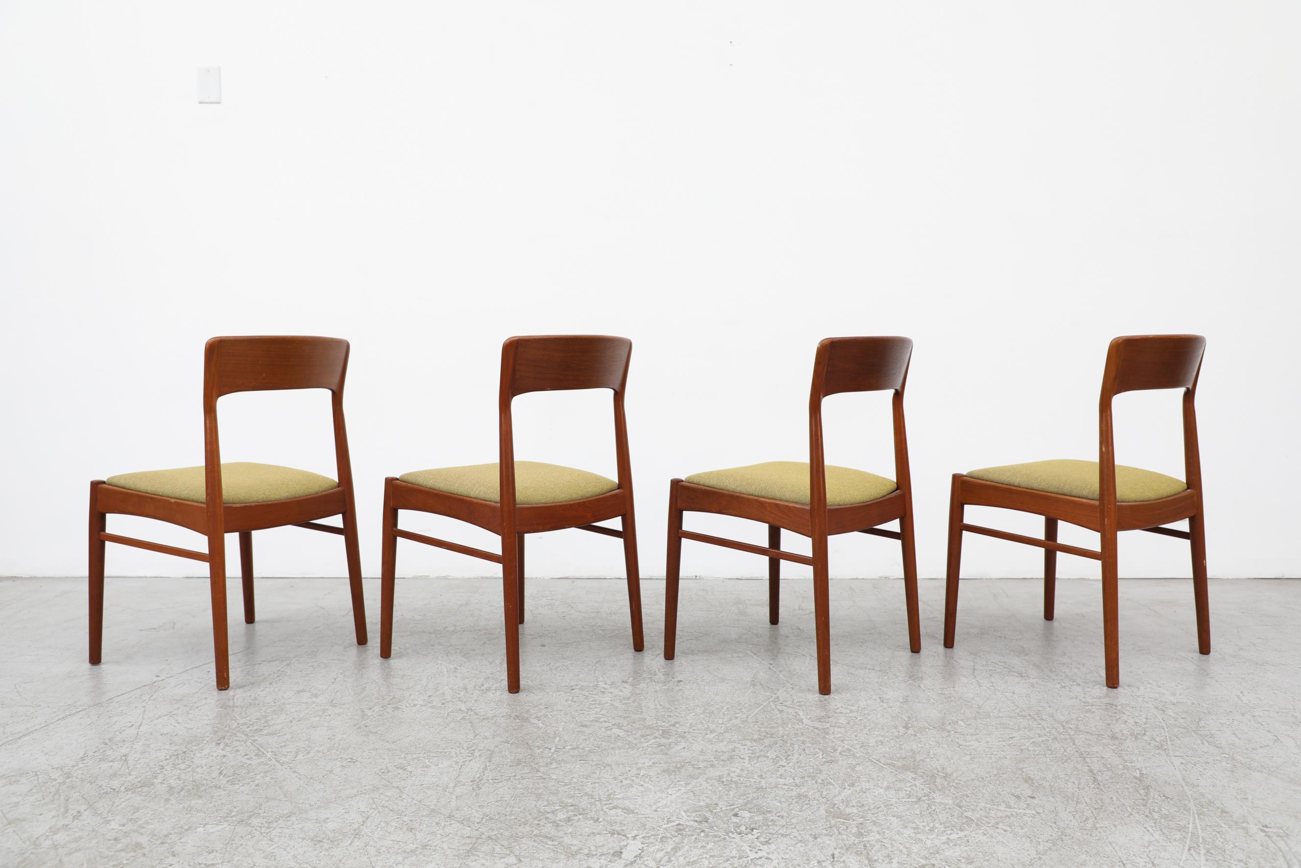 Mid-20th Century Set of 4 Mid-Century Danish Teak Dining Chairs by Kai Kristiansen