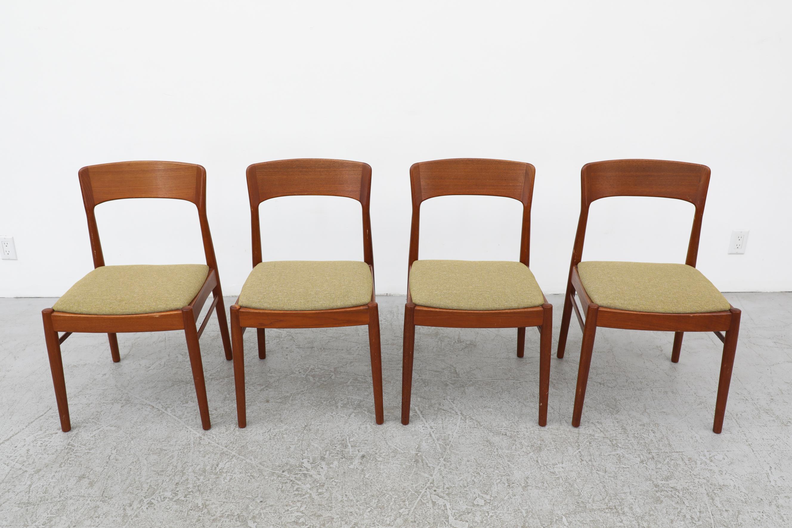 Set of 4 Mid-Century Danish Teak Dining Chairs by Kai Kristiansen 2