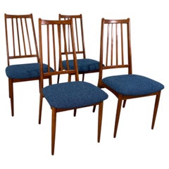 Set of 4 Mid Century Danish Teak Dining Chairs, New Upholstery