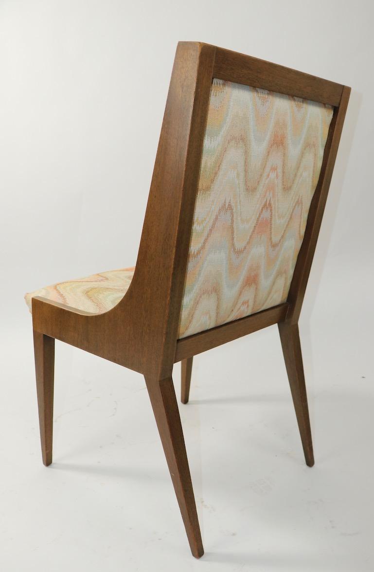 Upholstery Set of 4 Mid Century Dining Chairs after Carlo de Carli For Sale