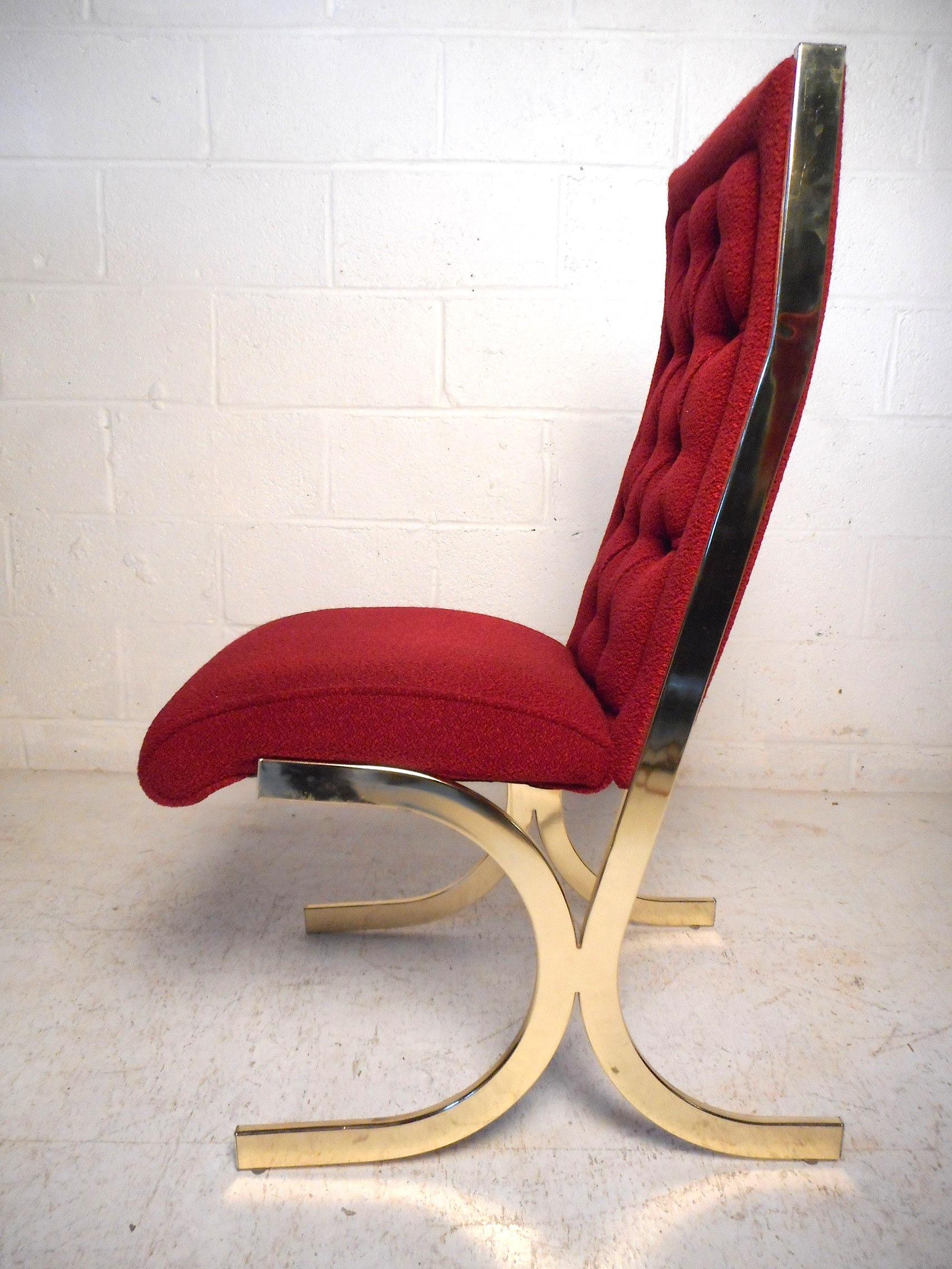 Set of 4 Midcentury Dining Chairs after Milo Baughman In Good Condition In Brooklyn, NY