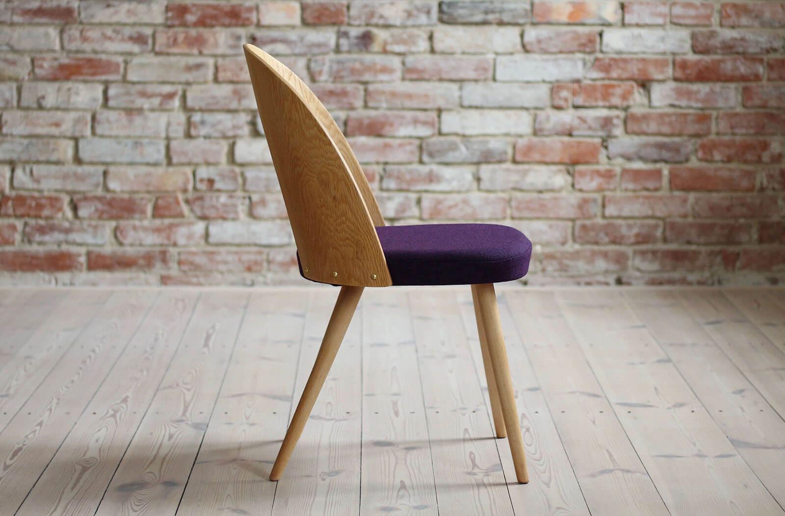 Set of 4 Mid Century Dining Chairs by A.Šuman, Customizable Upholstery Available In Good Condition For Sale In Wrocław, Poland