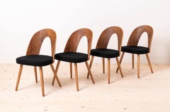 Set of 4 Mid Century Dining Chairs by A.Šuman, Reupholstered in KVADRAT