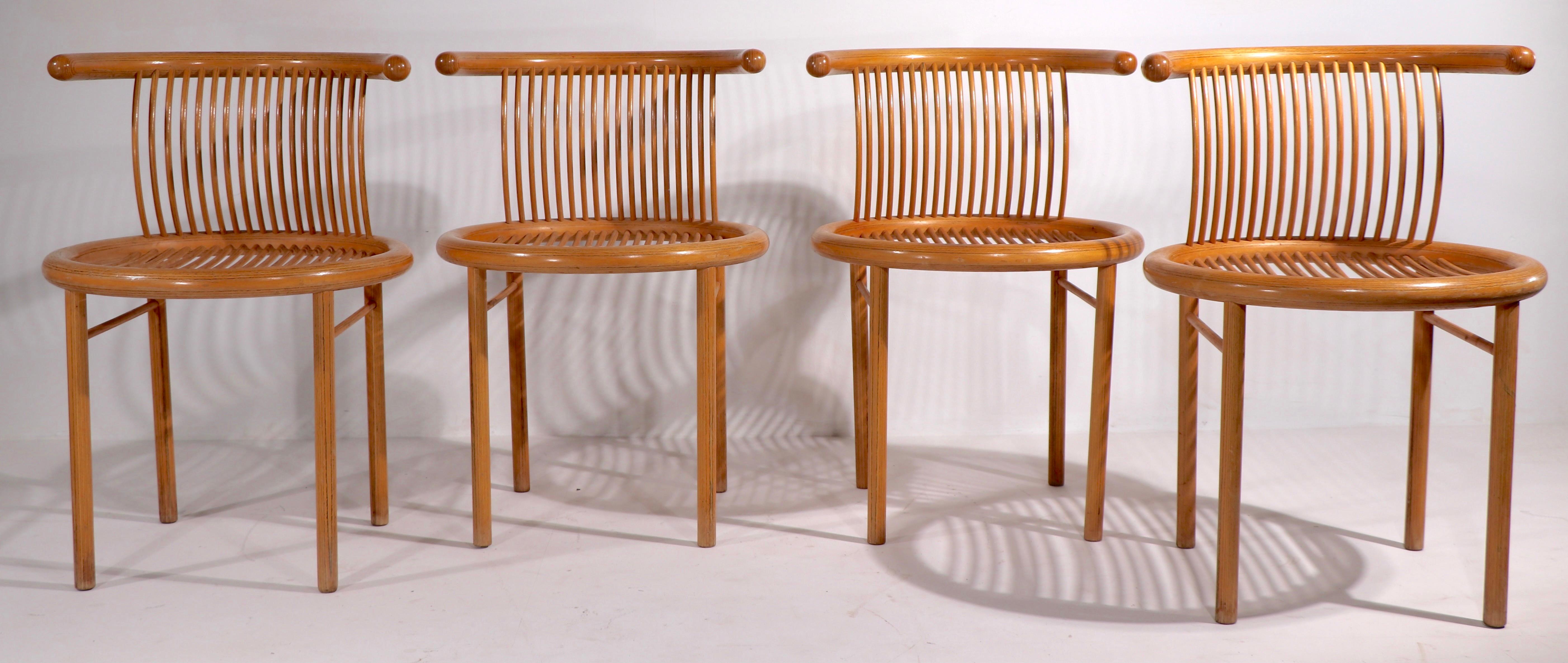 Set of 4 Mid Century Dining Chairs by Helmut Lubke 1