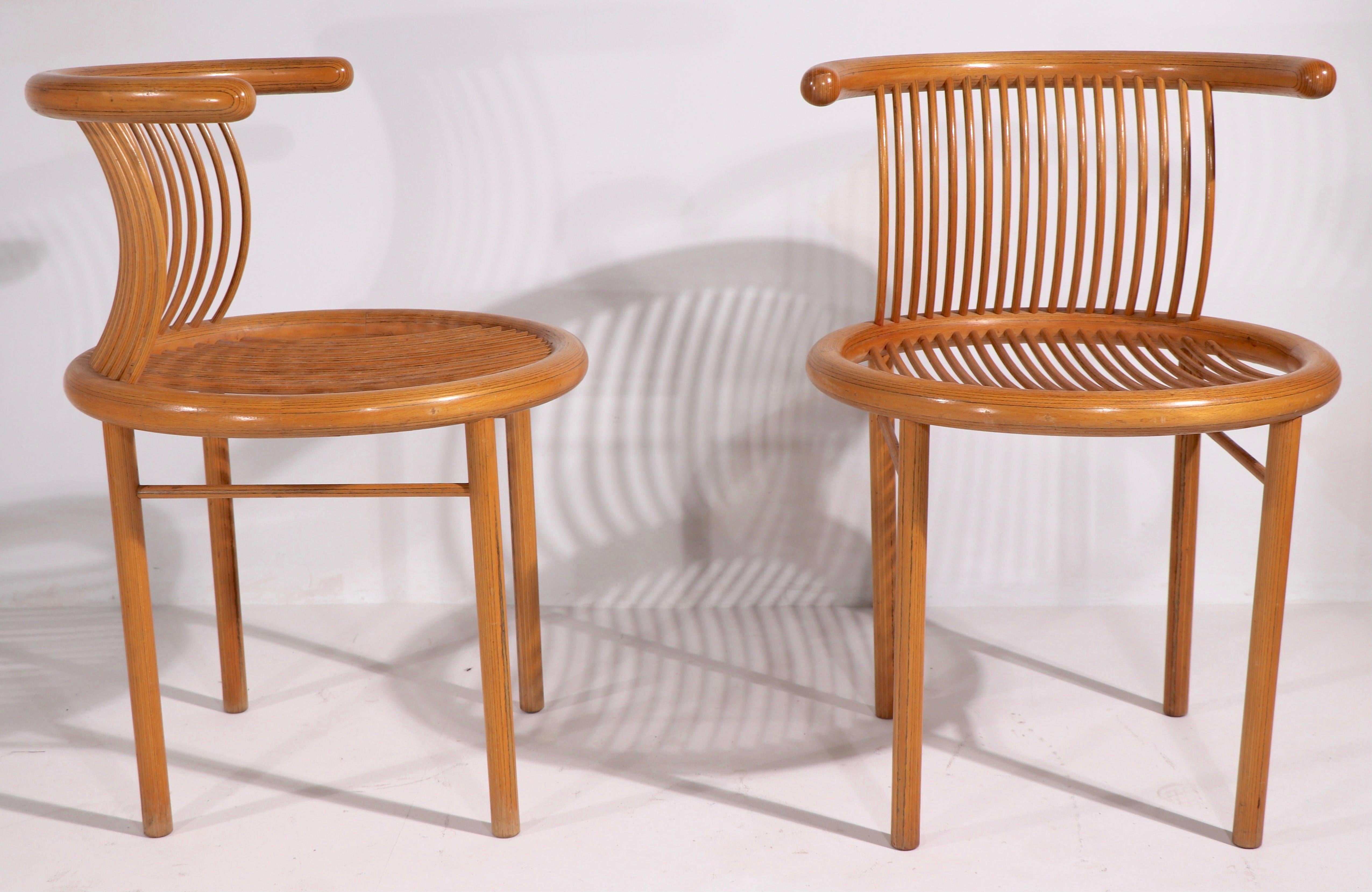 German Set of 4 Mid Century Dining Chairs by Helmut Lubke