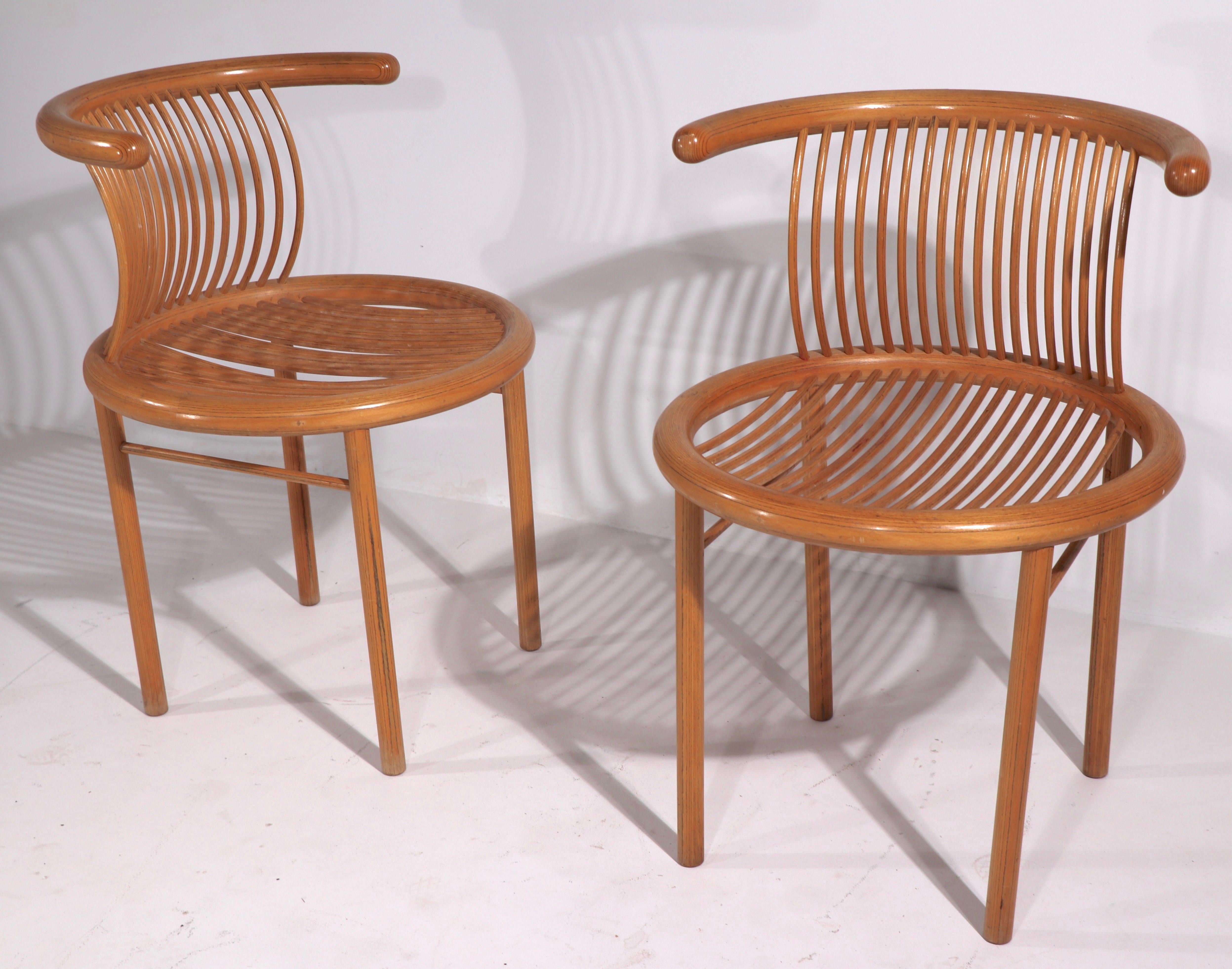 Set of 4 Mid Century Dining Chairs by Helmut Lubke In Good Condition In New York, NY