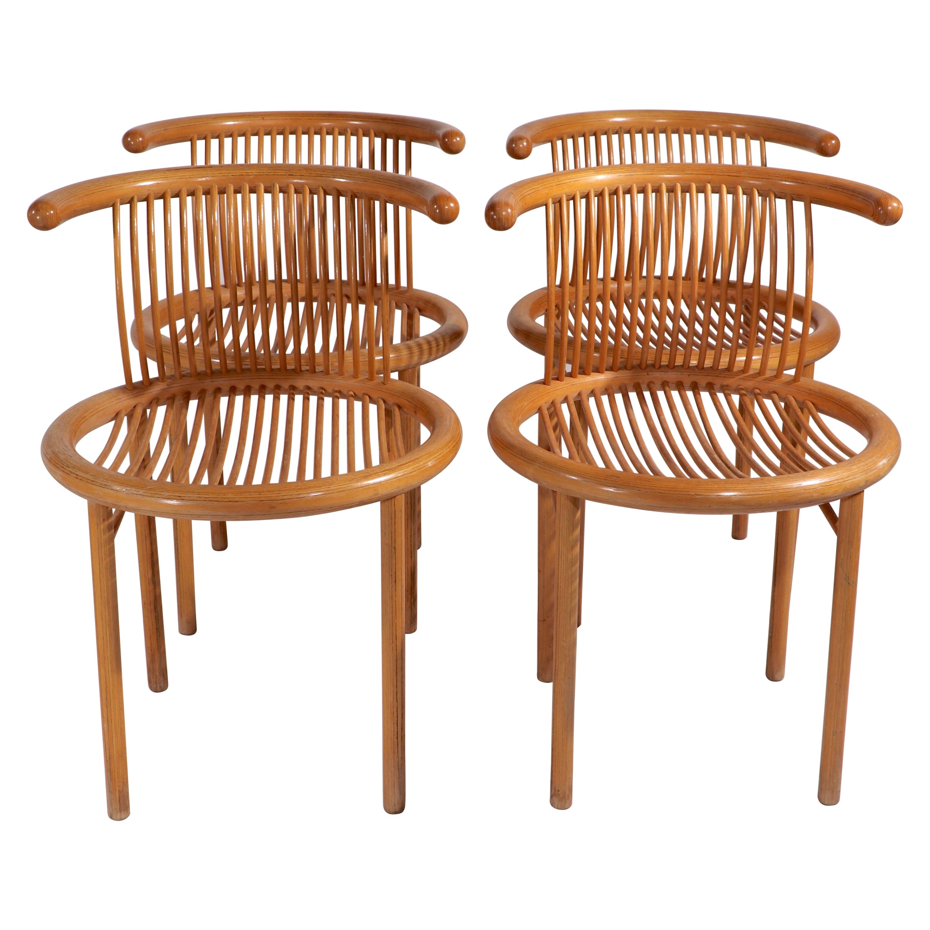 Set of 4 Mid Century Dining Chairs by Helmut Lubke